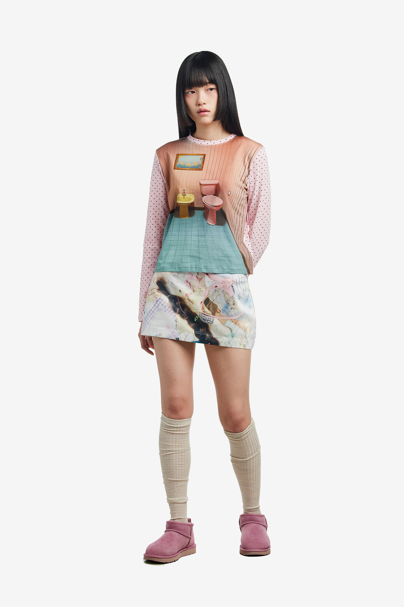 BATHROOM L/S T-SHIRT-ASHLEY WILLIAMS-170000 | 웍스아웃