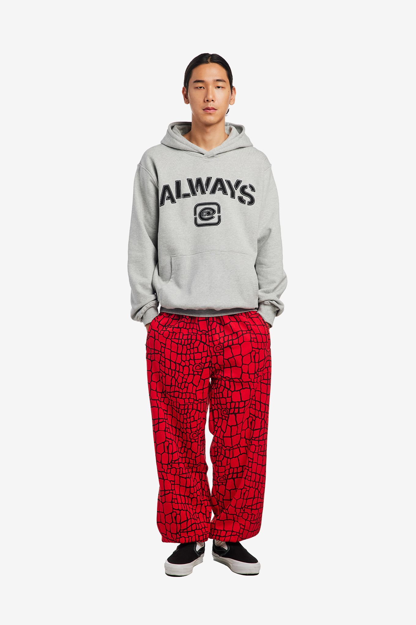 STENCIL PULLOVER HOODIE-ALWAYS DO WHAT YOU SHOULD DO-89000 | 웍스아웃