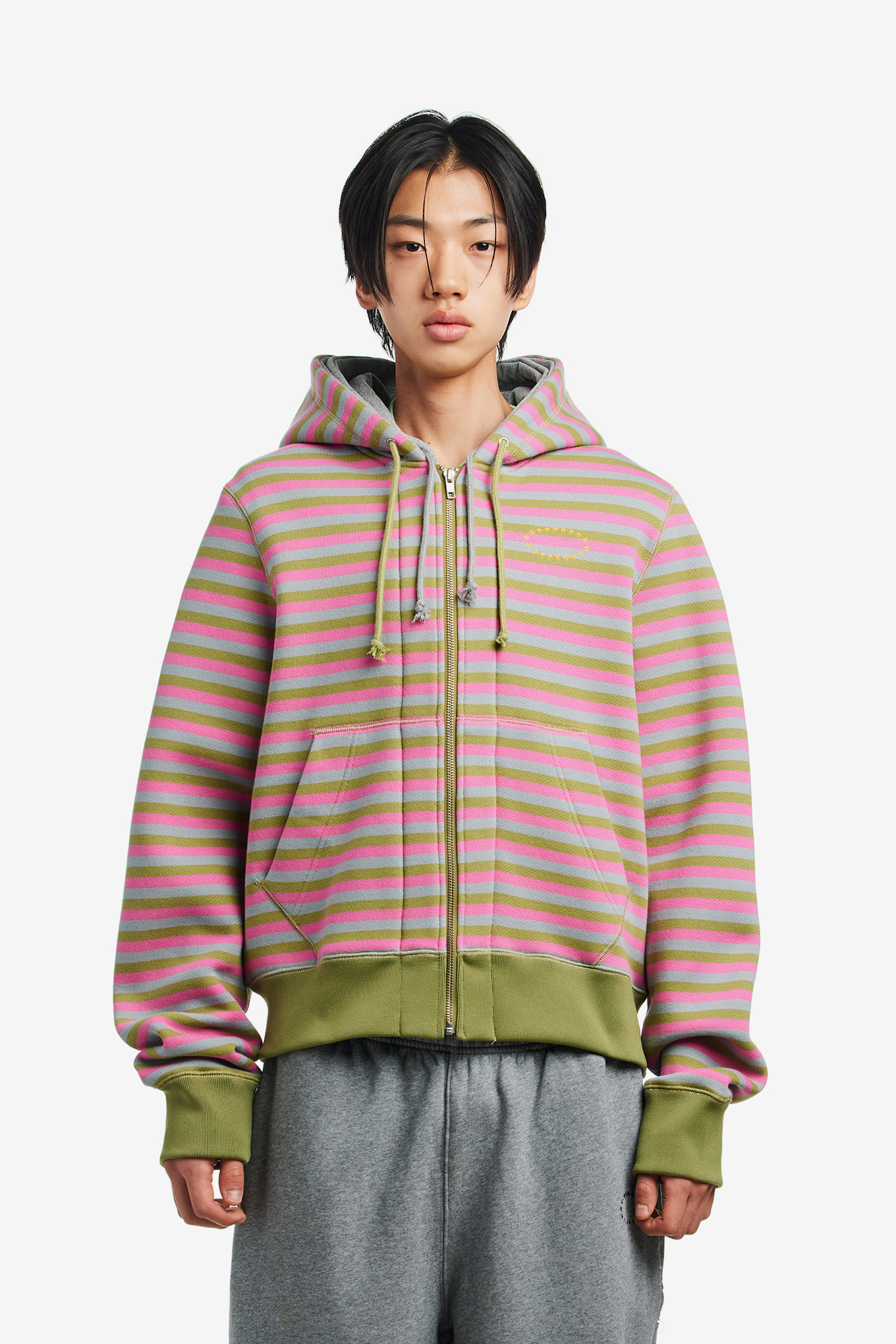 DOUBLE LAYERD ZIP UP HOODIE-AFB-185000 | 웍스아웃