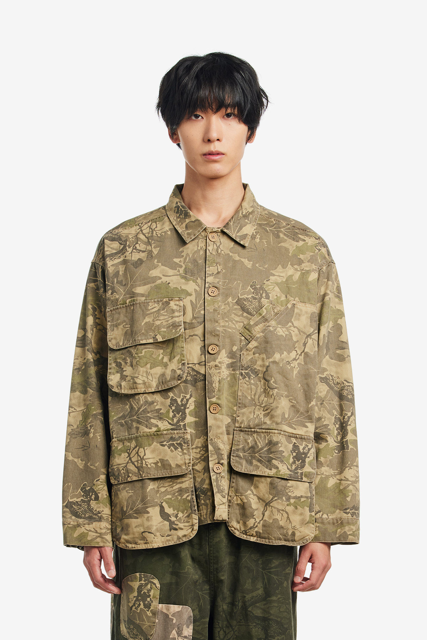 TWILL MILITARY SHIRT JACKET-BRAIN DEAD-244000 | 웍스아웃