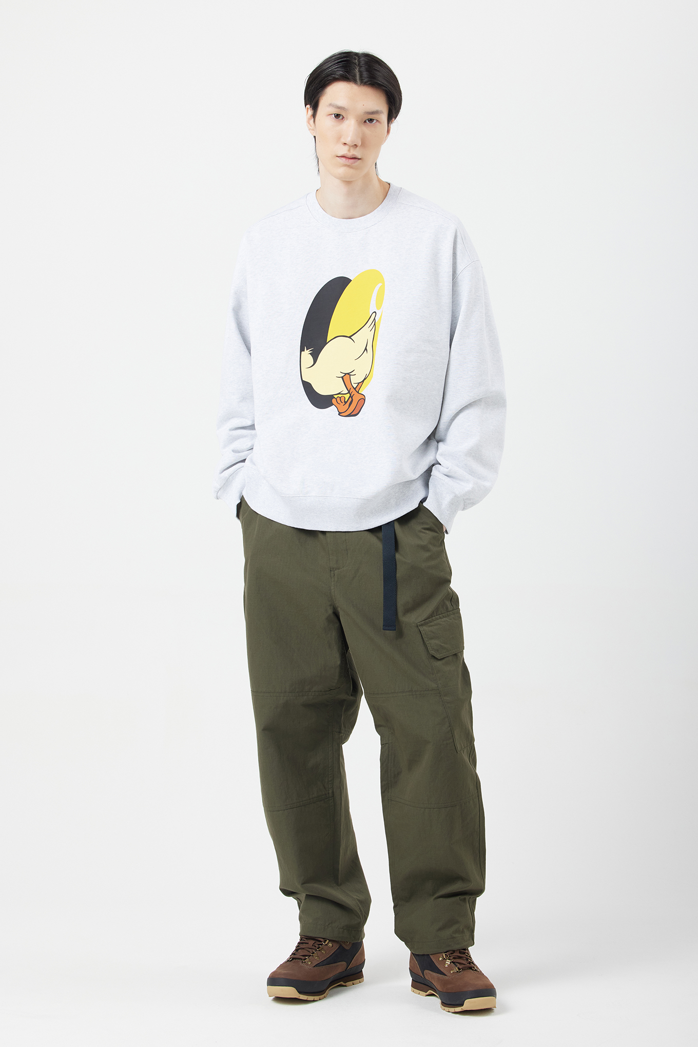 【Carhartt】 DEADKEBAB KNOCK KNOCK SWEATSHIRT Carhartt Wip DeadKebab Knock Knock Sweat Ash Heather