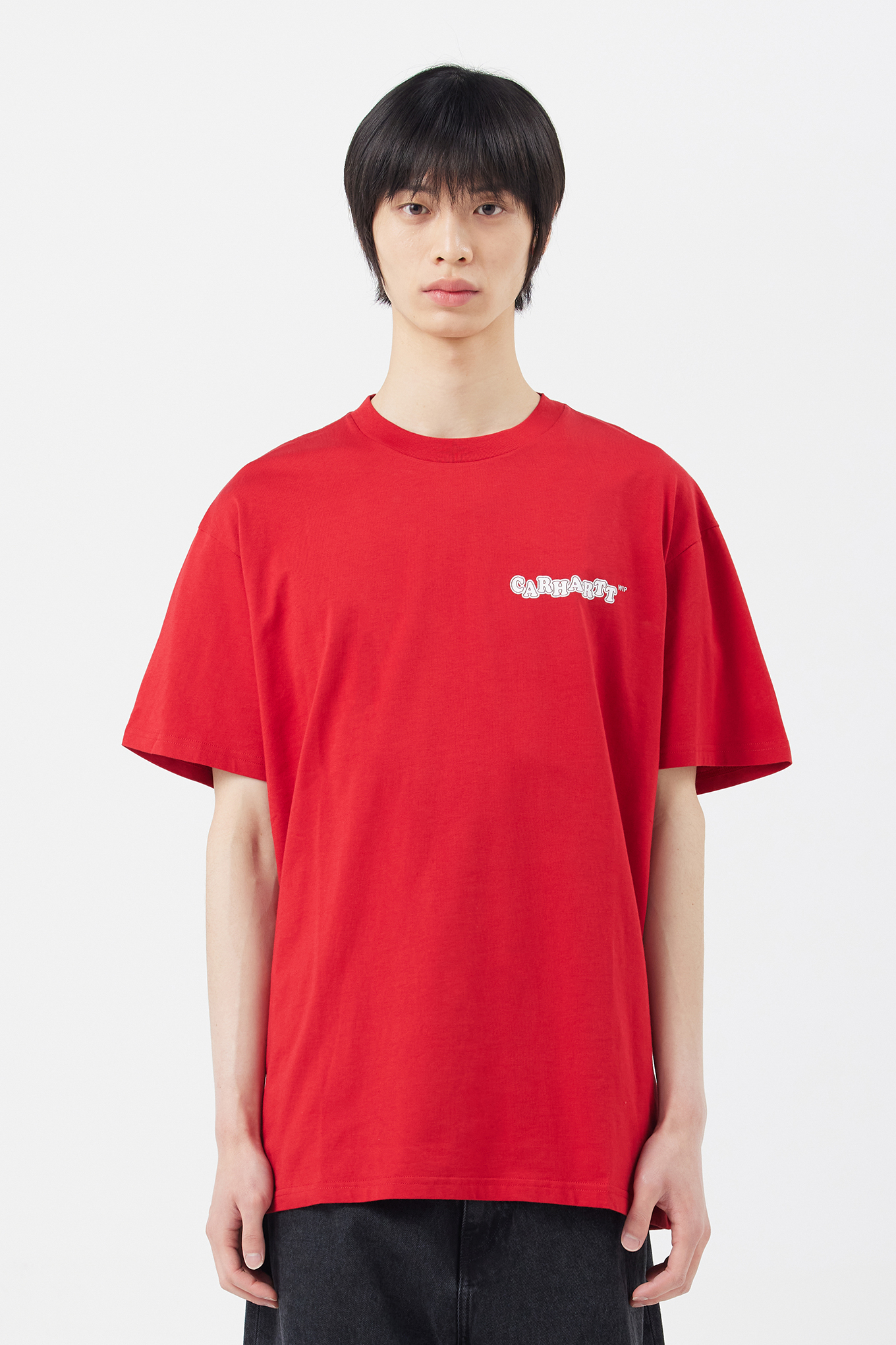 【Carhartt】S/S FAST FOOD T-SHIRT ユニセックス R5419 Carhartt WIP – S/S Fast Food T-shirt White/Red – Tenue de Nîmes