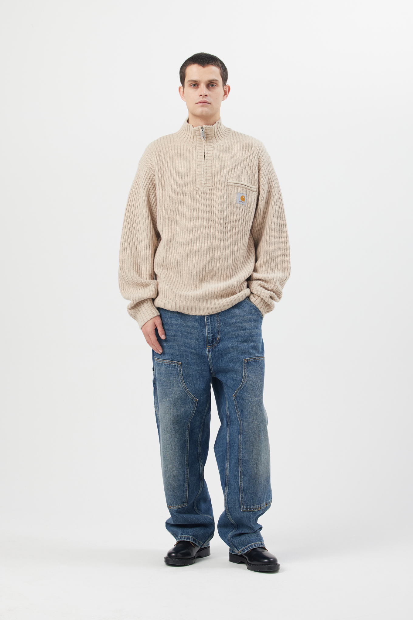 DETROIT HALF ZIP SWEATER-CARHARTT WIP-195000 | 웍스아웃