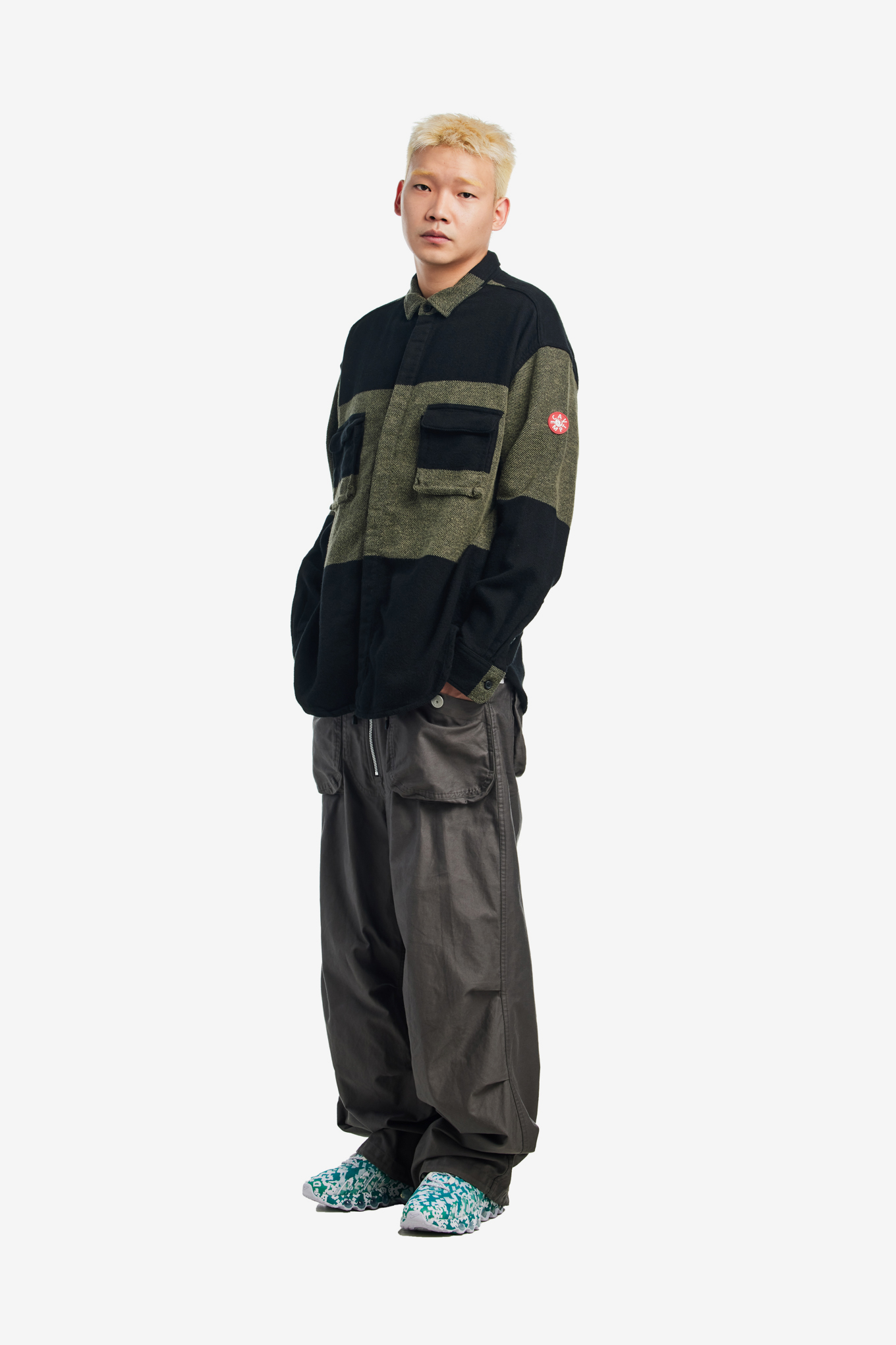STRIPE FLANNEL BIG SHIRT-CAV EMPT-235000 | 웍스아웃