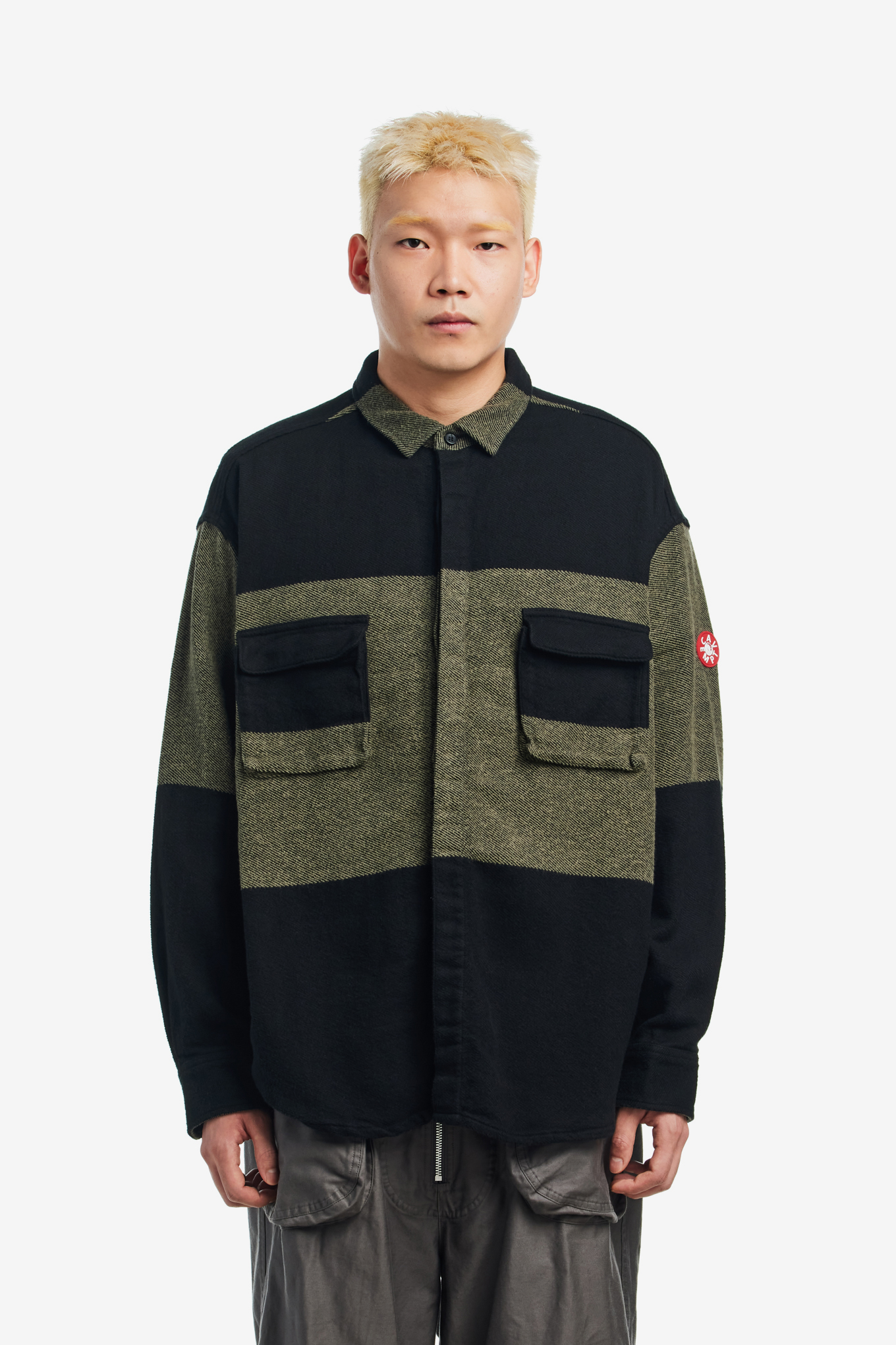 STRIPE FLANNEL BIG SHIRT-CAV EMPT-235000 | 웍스아웃