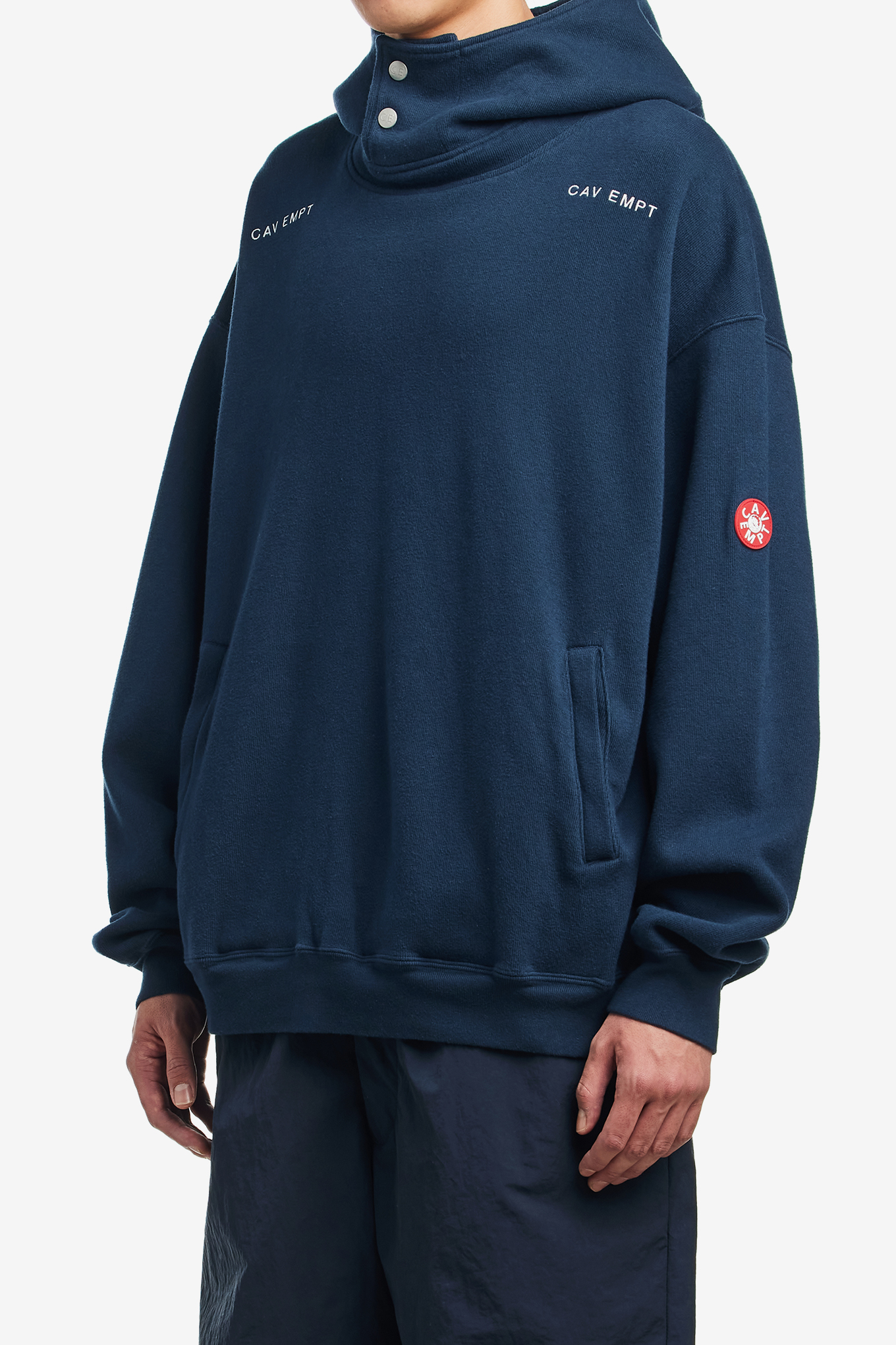 NECK SNAP DBL KNIT HOODY-CAV EMPT-195000 | 웍스아웃