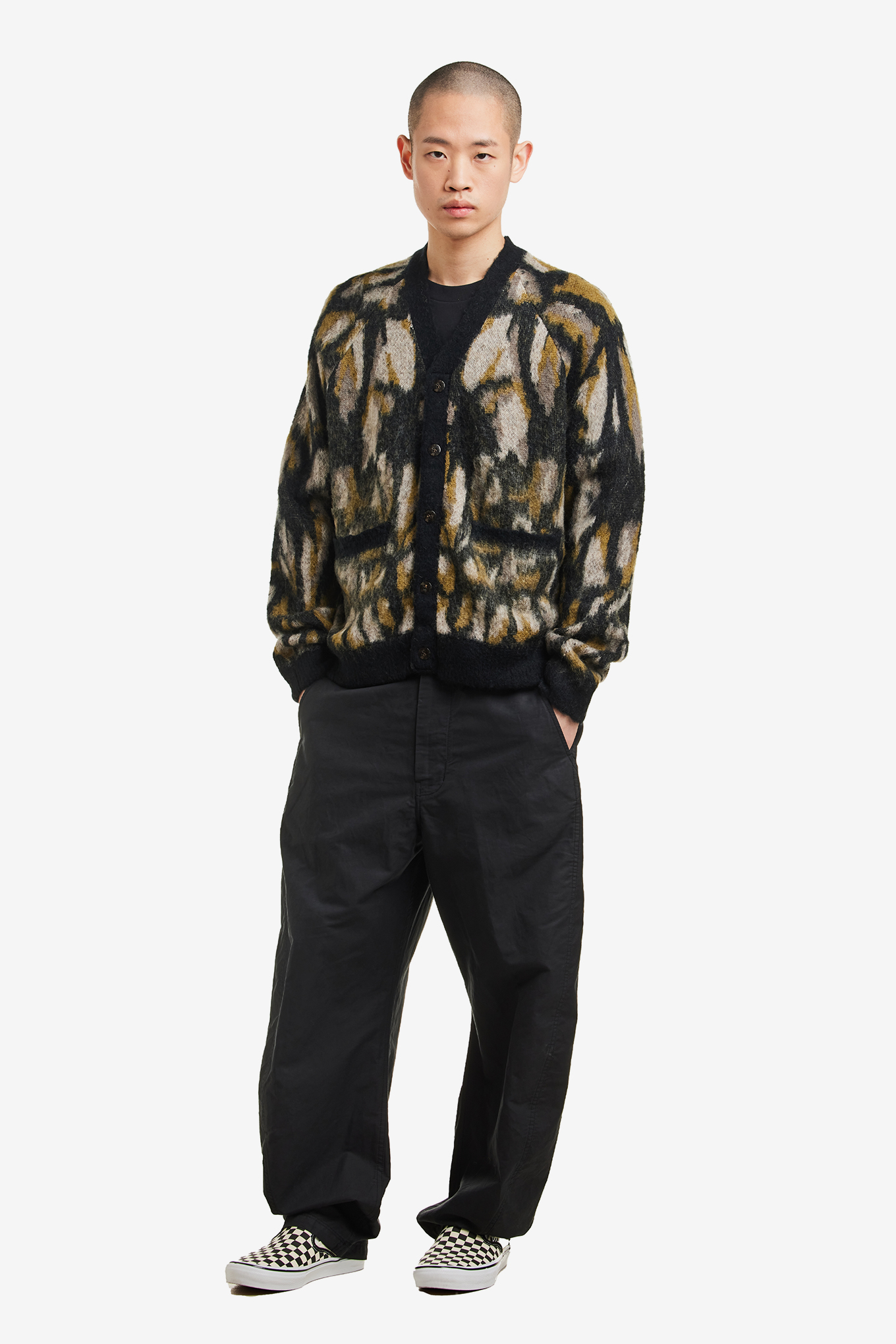 Evisen SKULL CAMO CARDIGAN エビセン カーディガン EVISEN エビセン SKULL CAMO CARDIGAN - BLACK