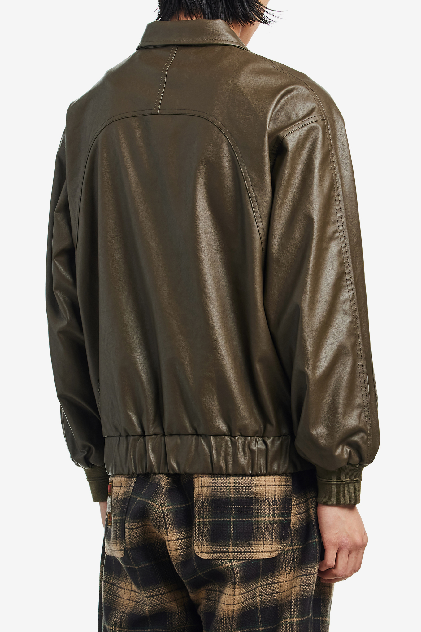 POSTMAN FAUX LEATHER JACKET-EVISEN-286400 | 웍스아웃