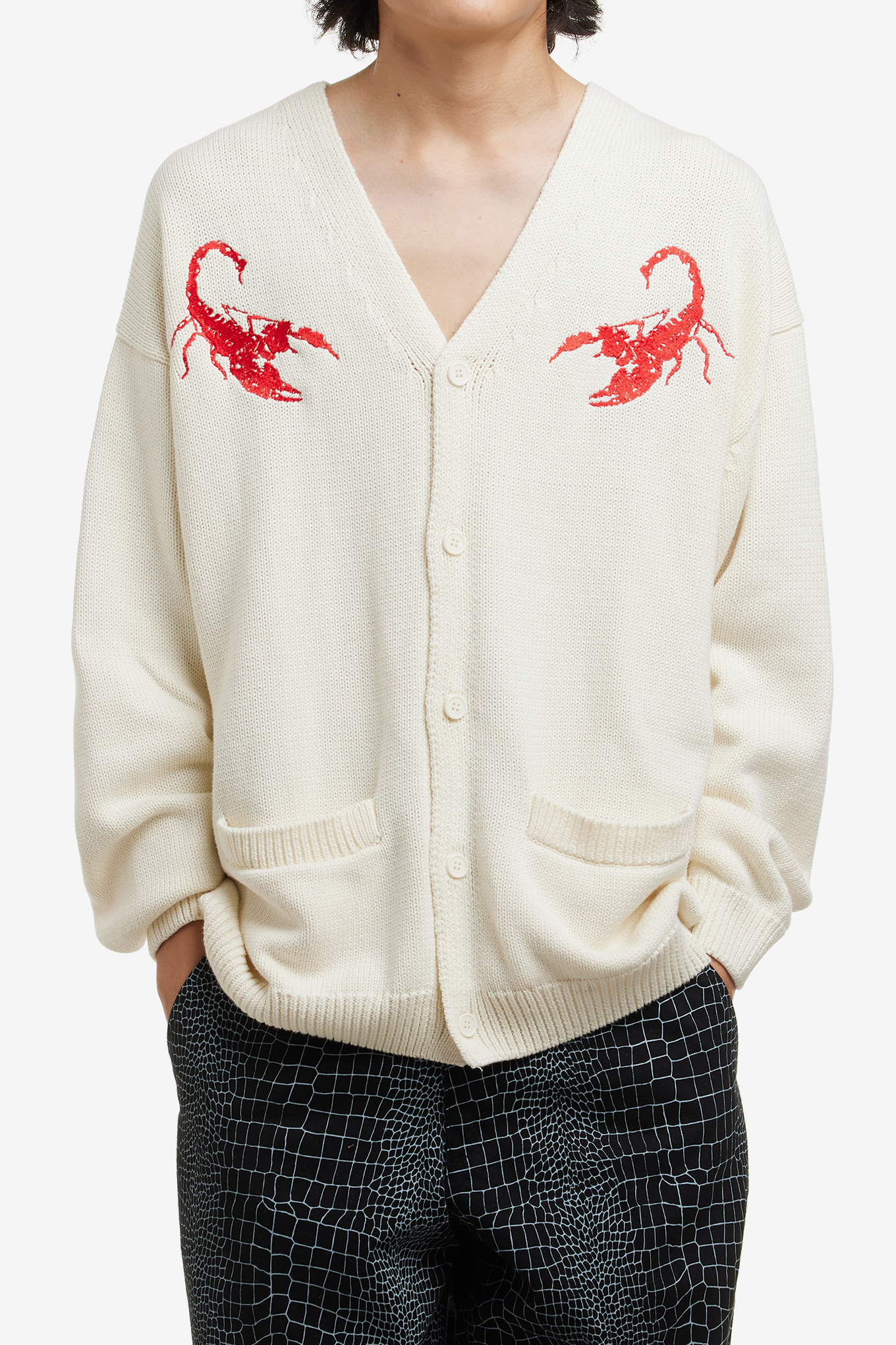 EMBROIDERED SCORPION CARDIGAN-FUCKING AWESOME-165000 | 웍스아웃