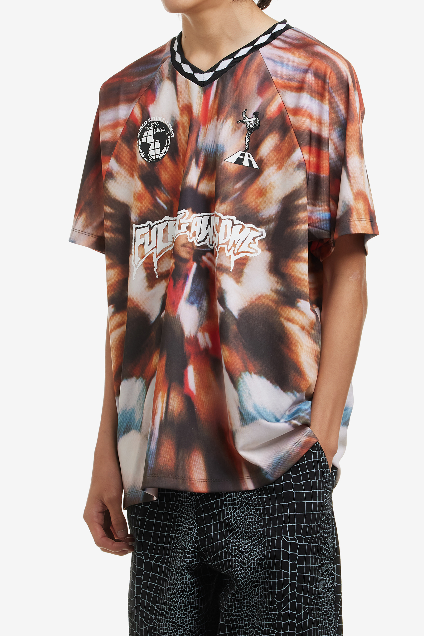 トップス FUCKING AWESOME Velour Soccer Jersey Fucking Awesome Velour Soccer Jersey - Black | Flatspot