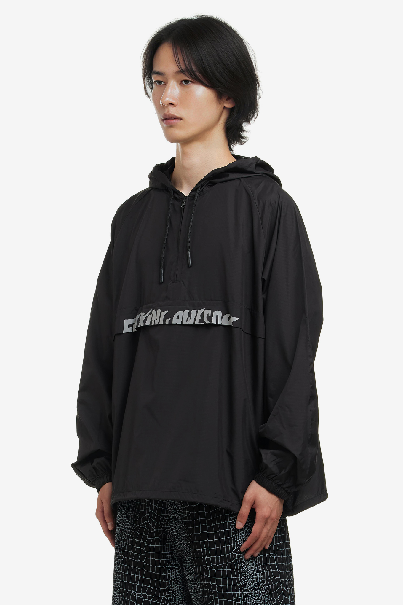 FUCKING AWESOME-CUT OFF LOGO ANORAK PULLOVER 117000 | 웍스아웃