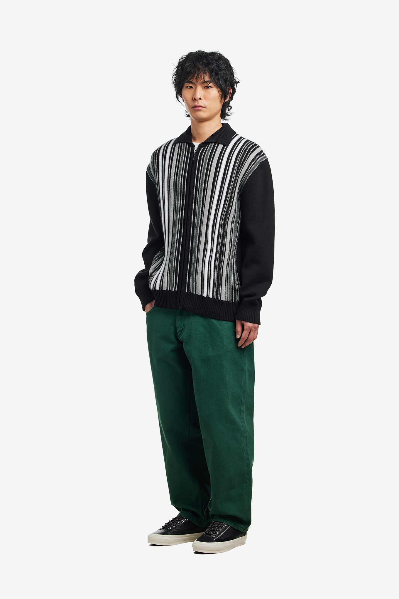 MONO MULTI STRIPE ZIP CARDIGAN-FUCKING AWESOME-195000 | 웍스아웃