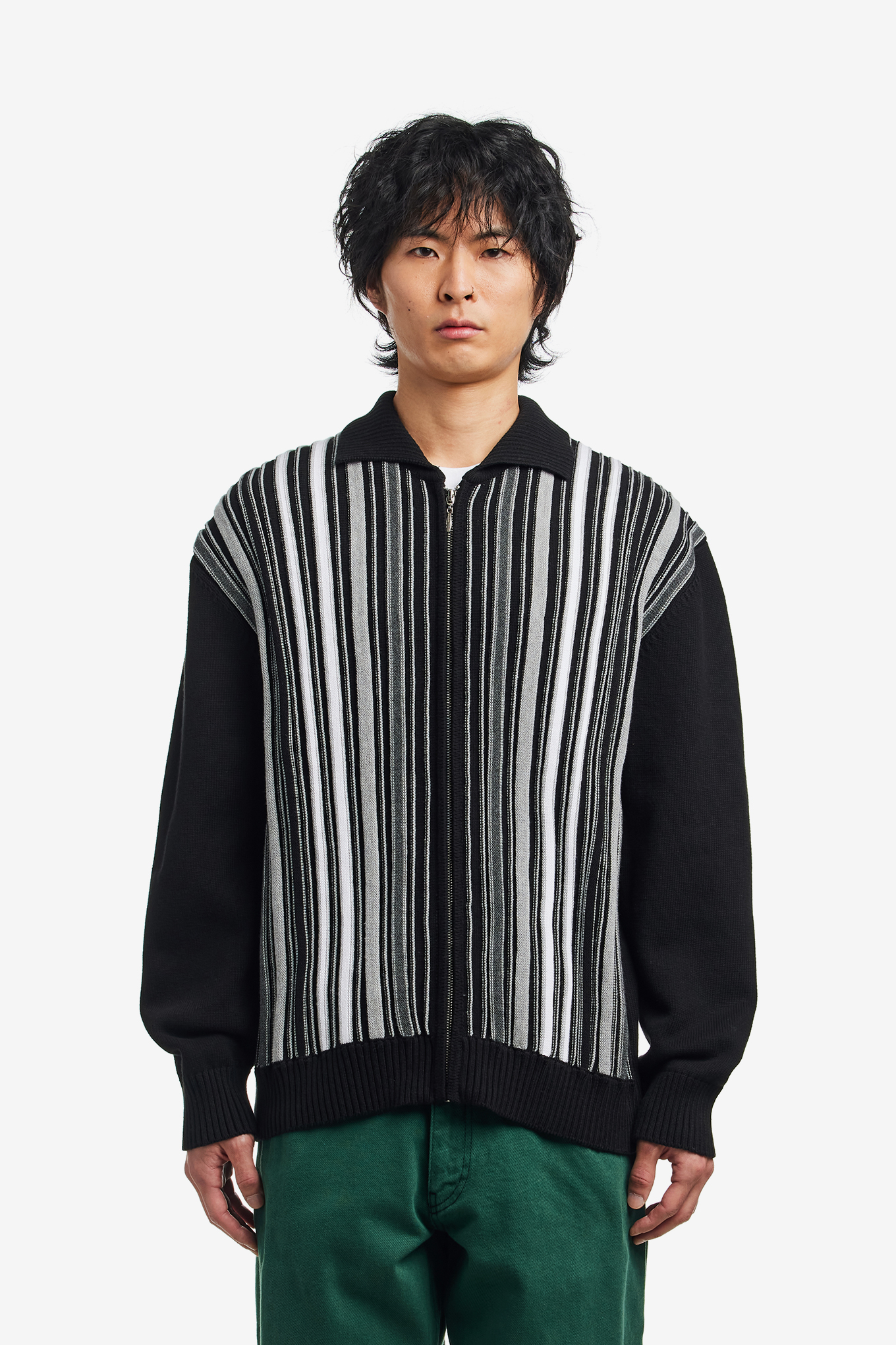 MONO MULTI STRIPE ZIP CARDIGAN-FUCKING AWESOME-227500 | 웍스아웃