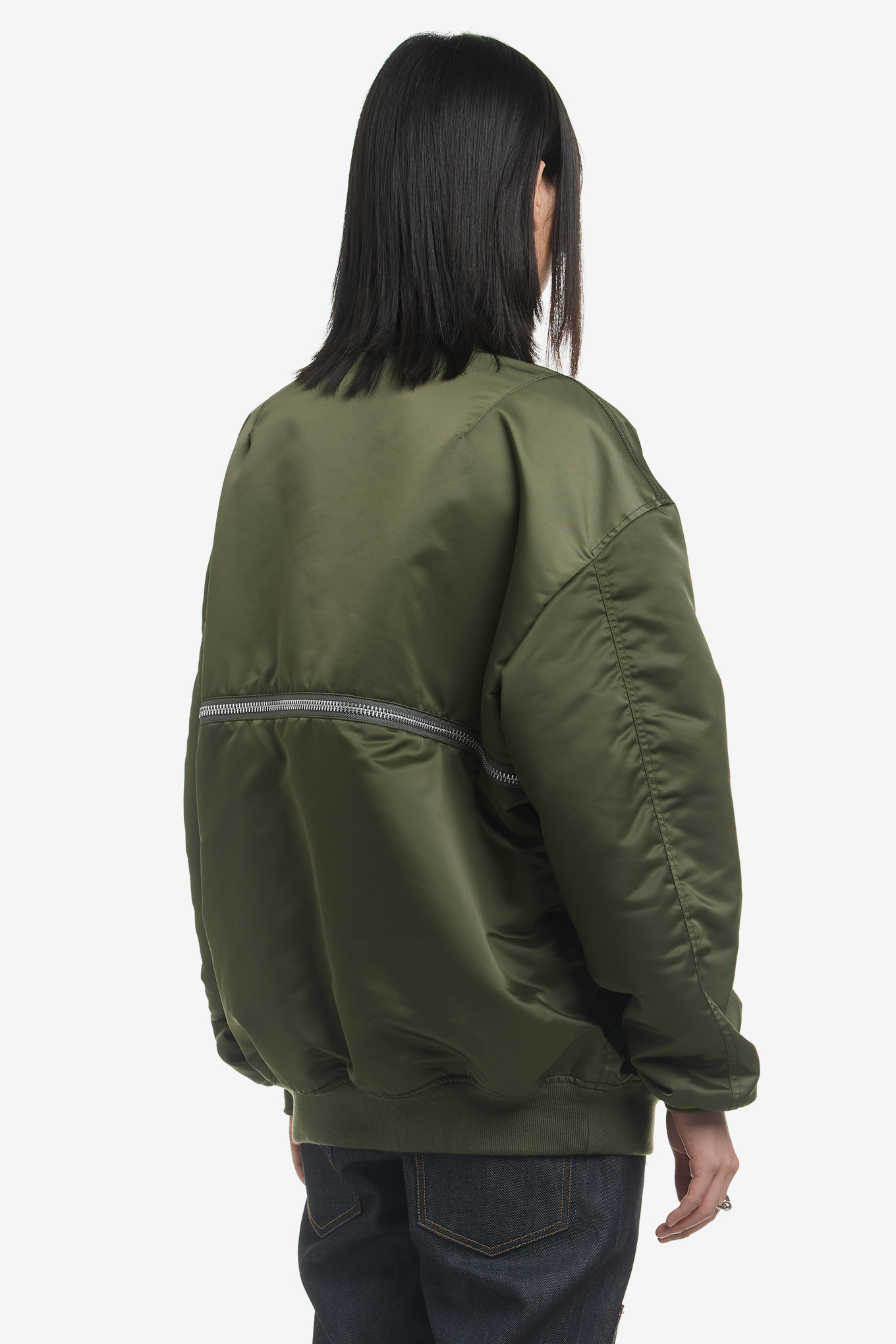 NYLON SATIN BOMBER JACKET-JOHN LAWRENCE SULLIVAN-650000 | 웍스아웃