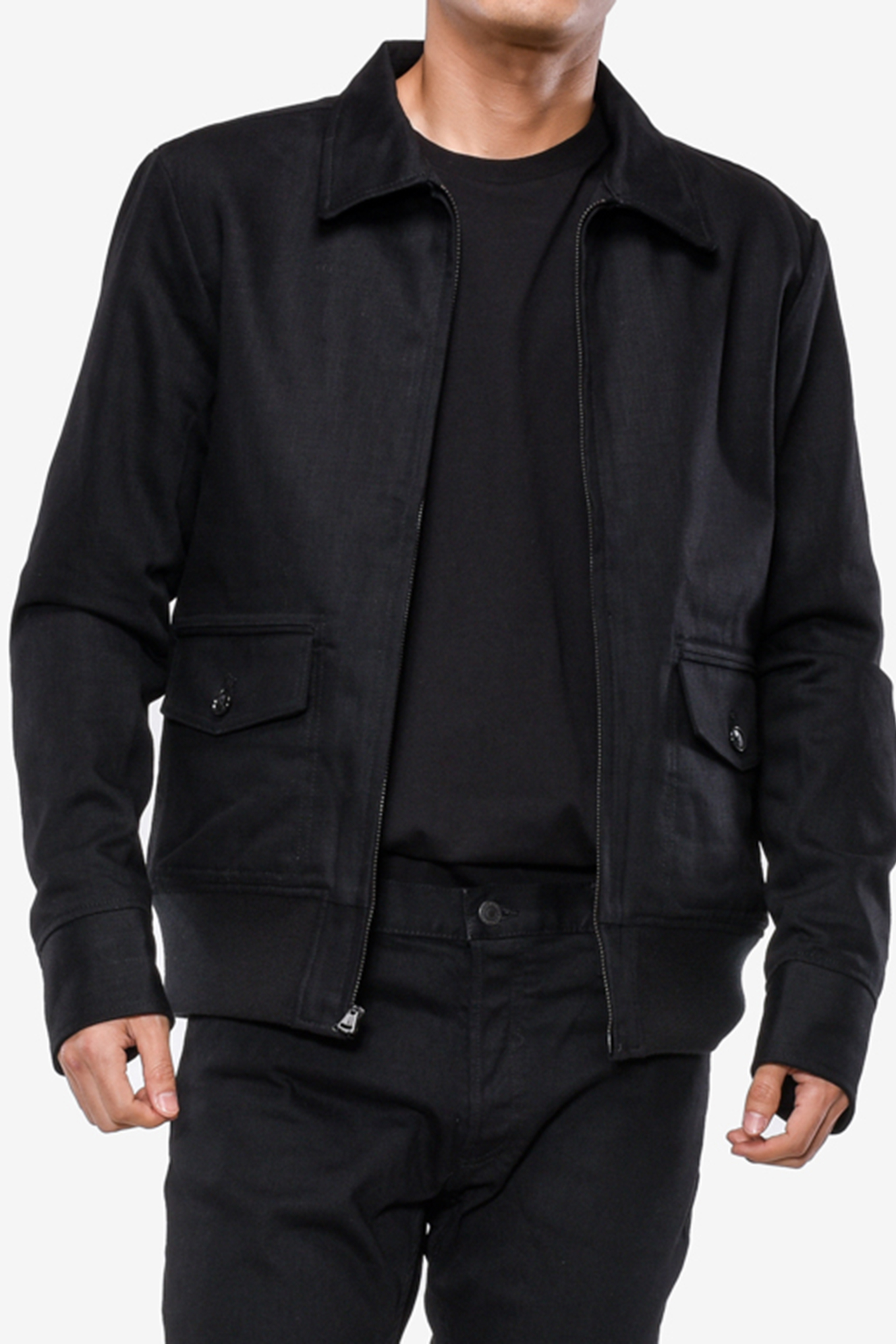 DENIM ZIPUP RIB BZ-MINEDENIM-332000 | 웍스아웃