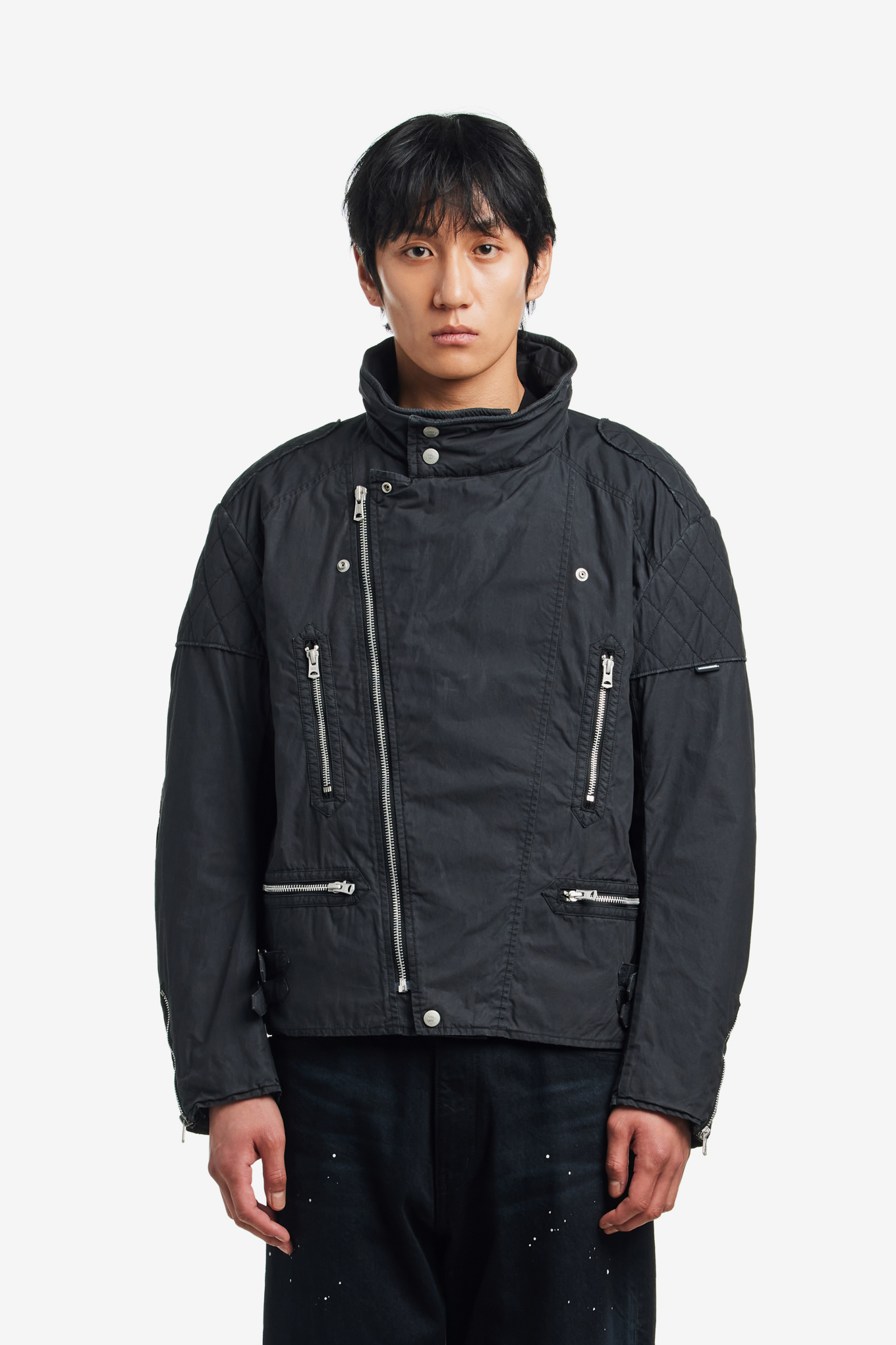 FADED STAND COLLAR RIDERS JACKET-NEIGHBORHOOD-420000 | 웍스아웃