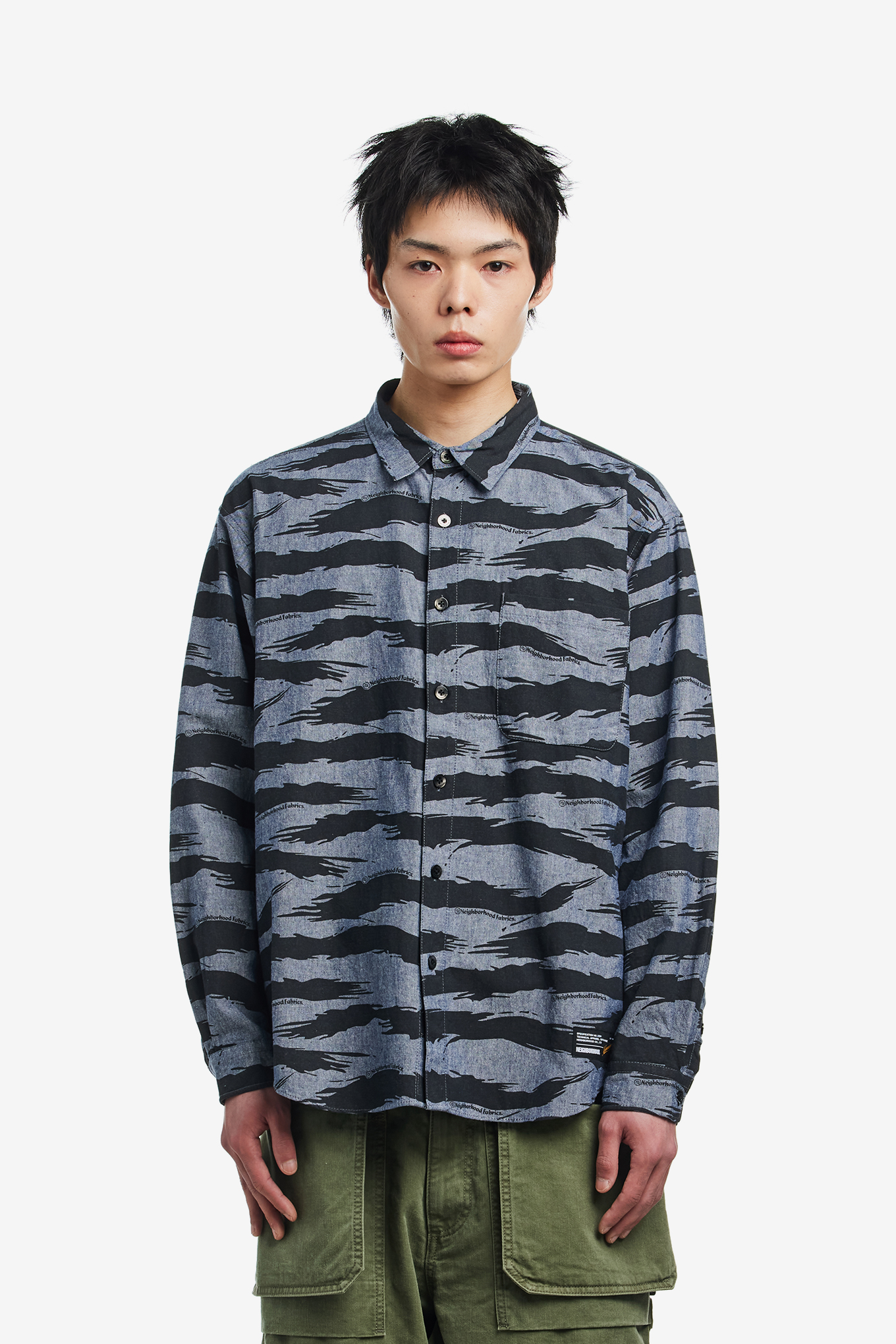 CAMO PATTERN CHAMBRAY SHIRT LS-NEIGHBORHOOD-370000 | 웍스아웃
