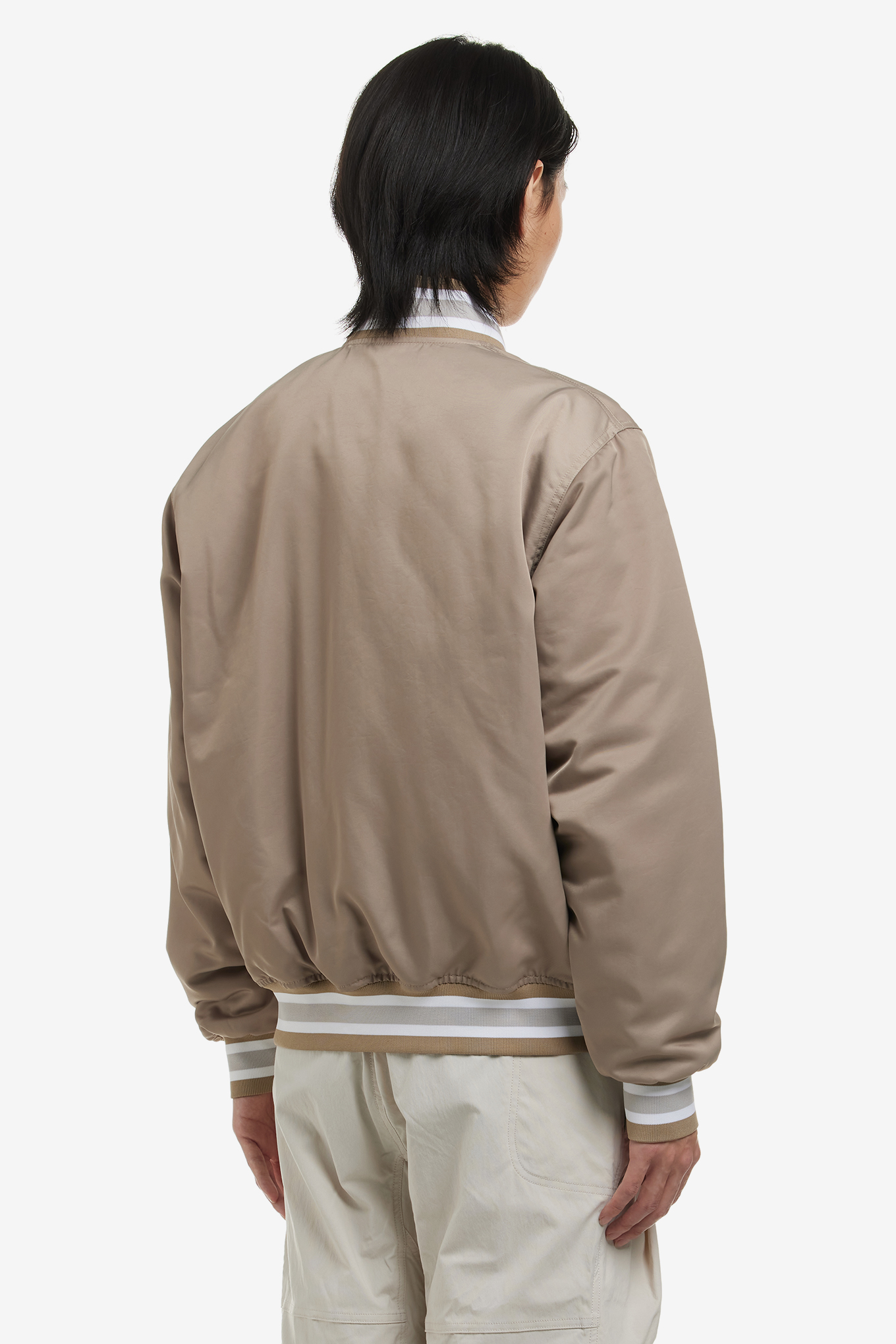 NIKE Dugout Satin Jacket スタジャン カーキ Sサイズ Nike Dugout Loose Satin Jacket Asia Sizing 'Khaki Sail
