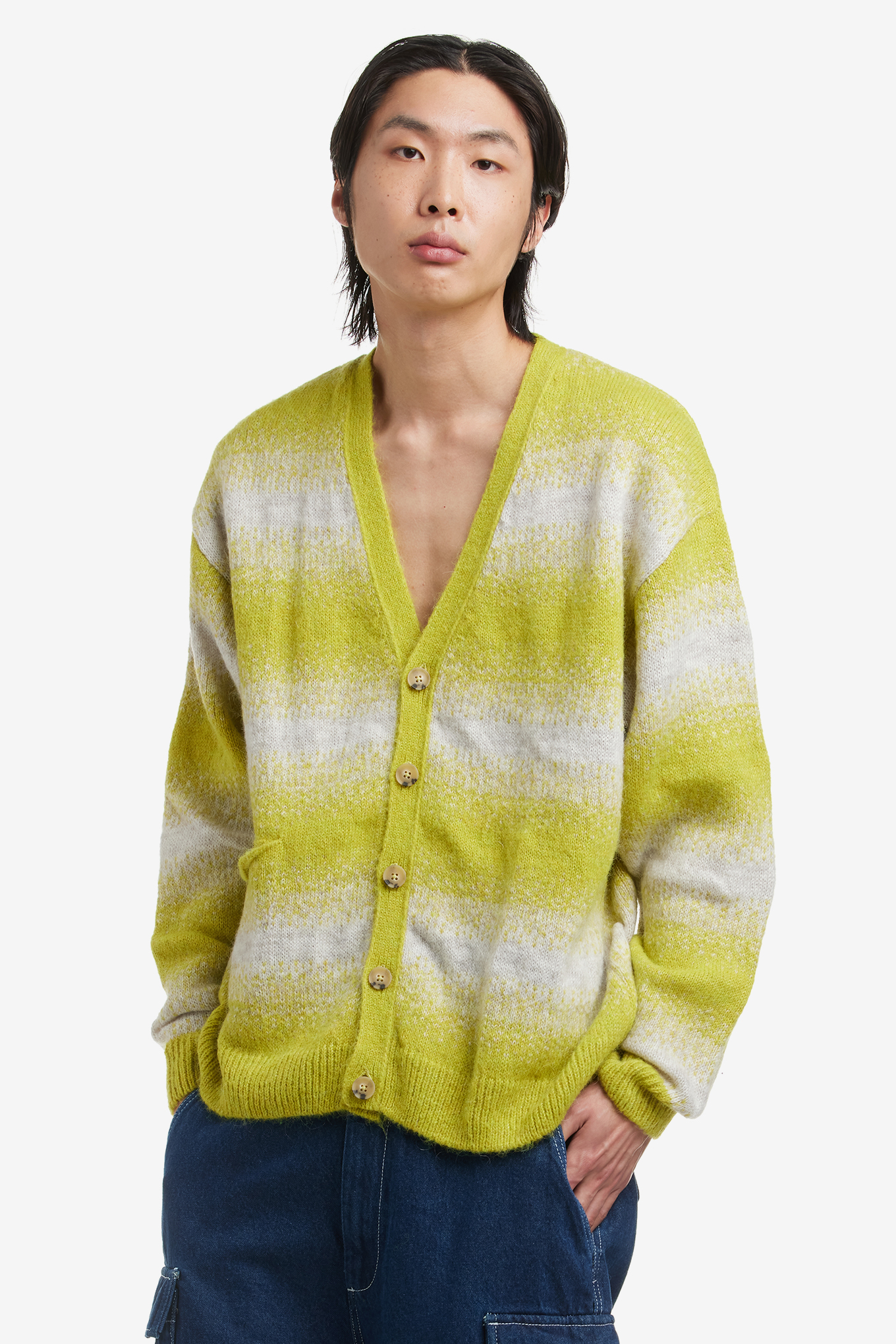 POP TRADING COMPANY-STRIPED CARDIGAN 135000 | 웍스아웃