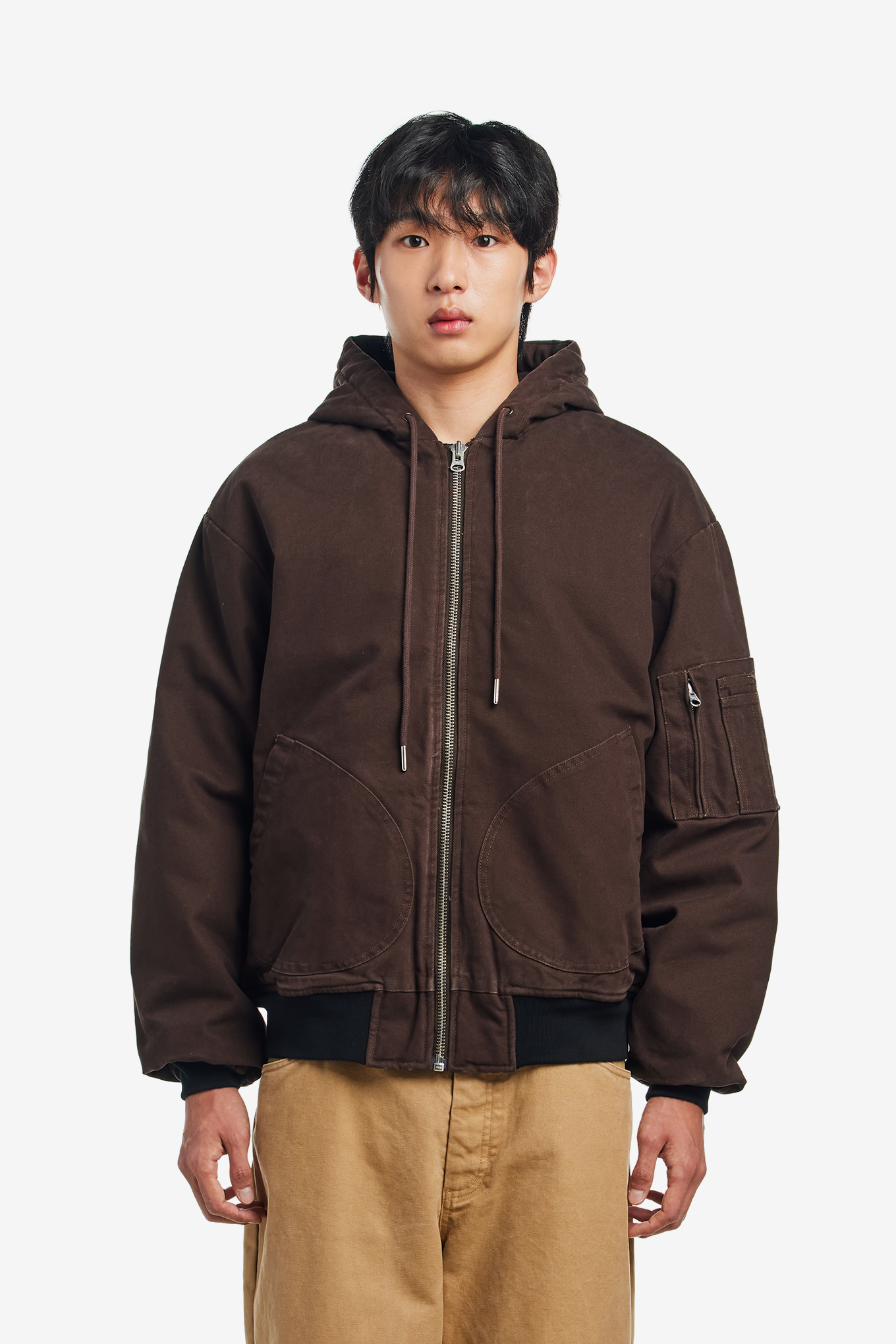HOODED FLIGHT JACKET-POP TRADING COMPANY-215000 | 웍스아웃