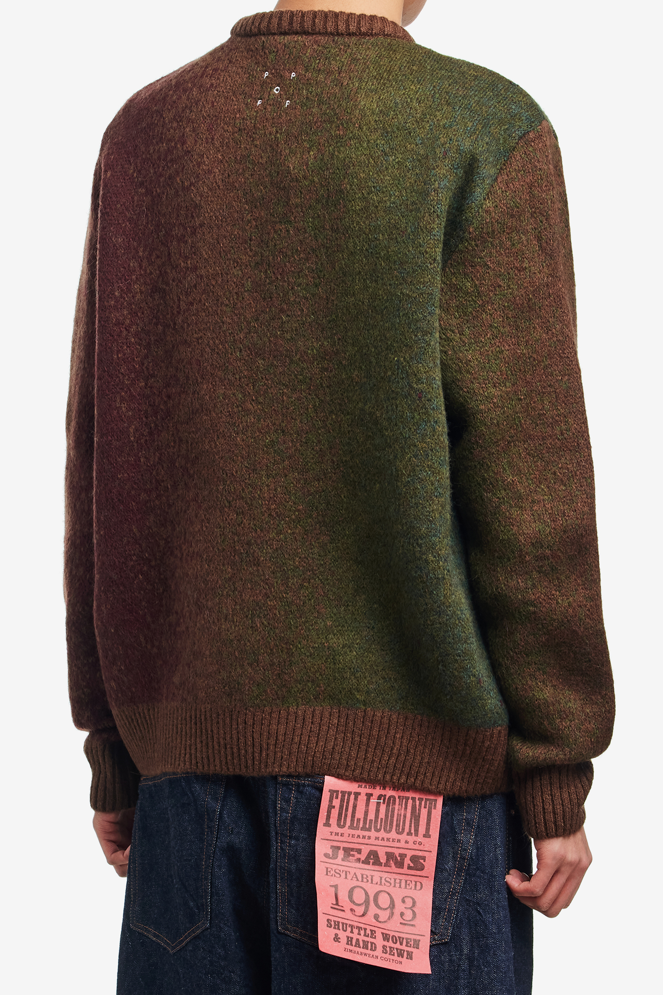 MOHAIR STRIPED KNITTED CREWNECK-POP TRADING COMPANY-155000 | 웍스아웃