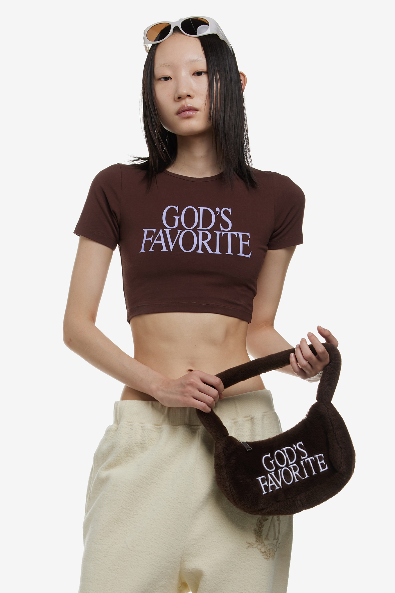 トップス Praying God's Favorite Crop Black Praying SSENSE Exclusive Black 'God's Favorite' T-Shirt Praying