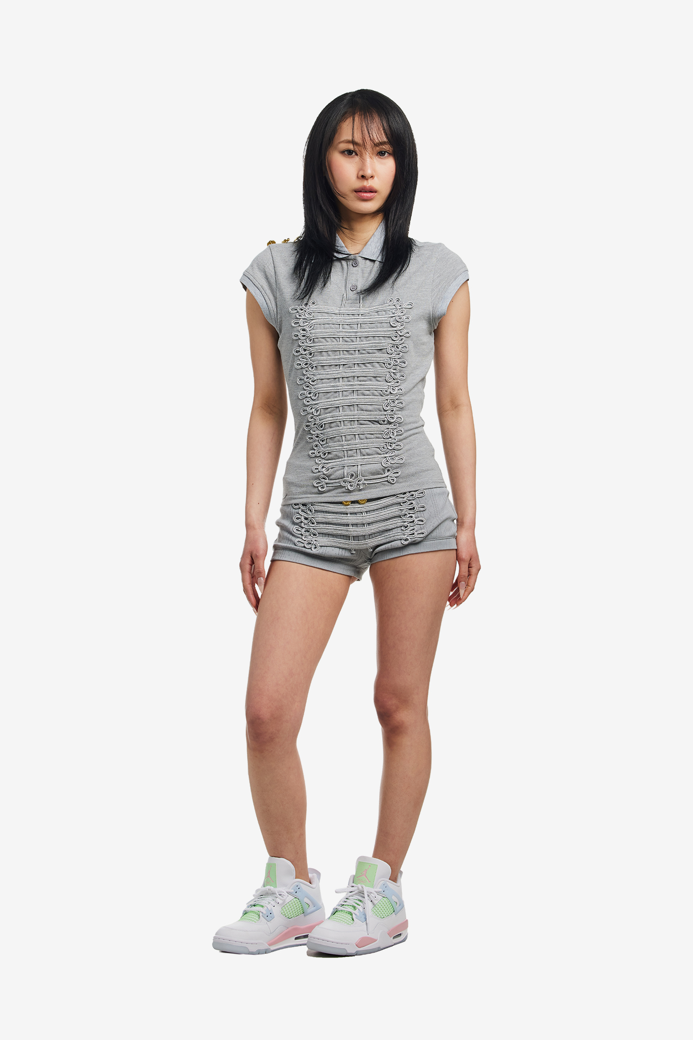 MARCHING BAND POLO GREY-PRAYING-186000 | 웍스아웃