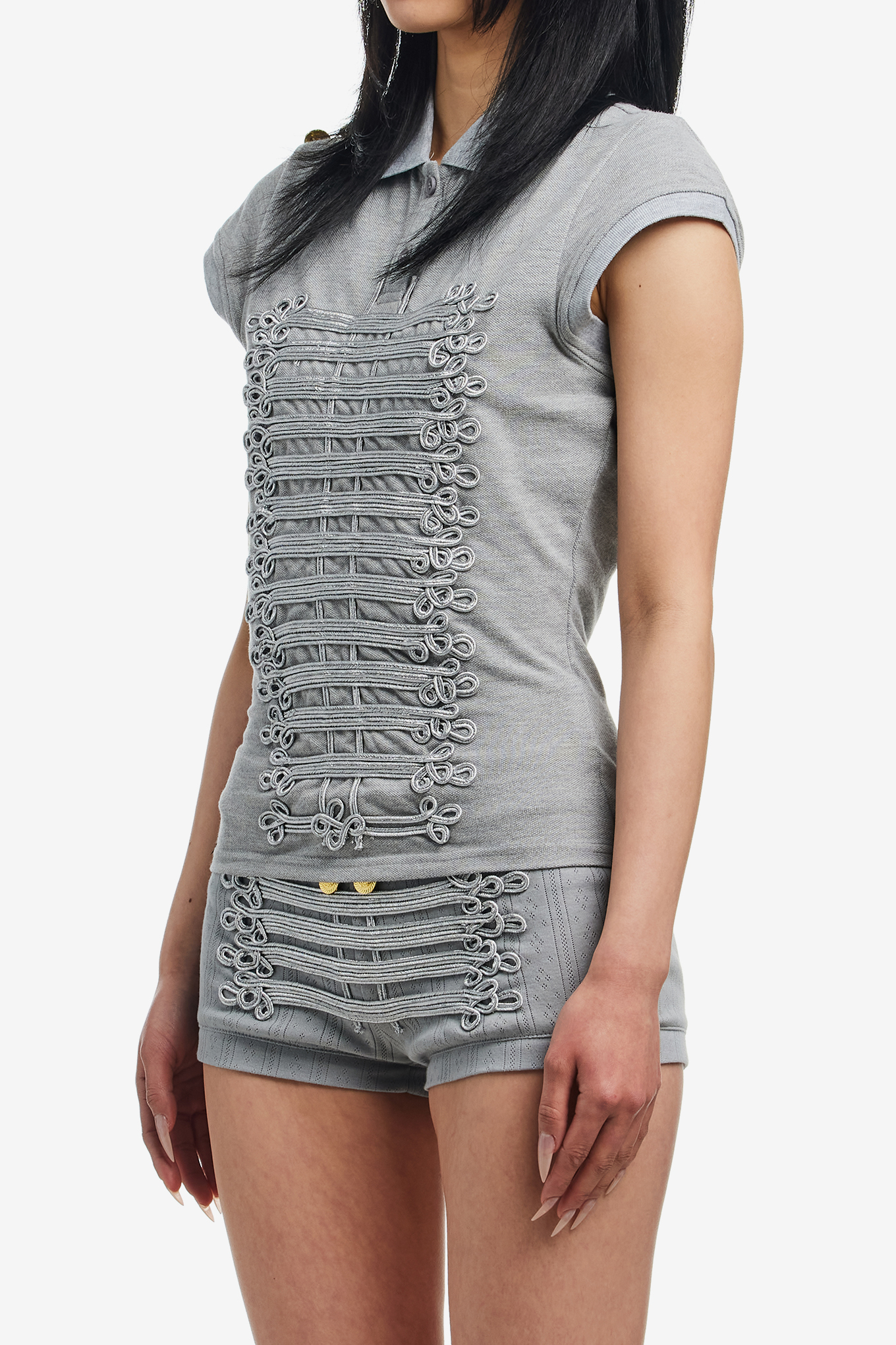 MARCHING BAND POLO GREY-PRAYING-148800 | 웍스아웃