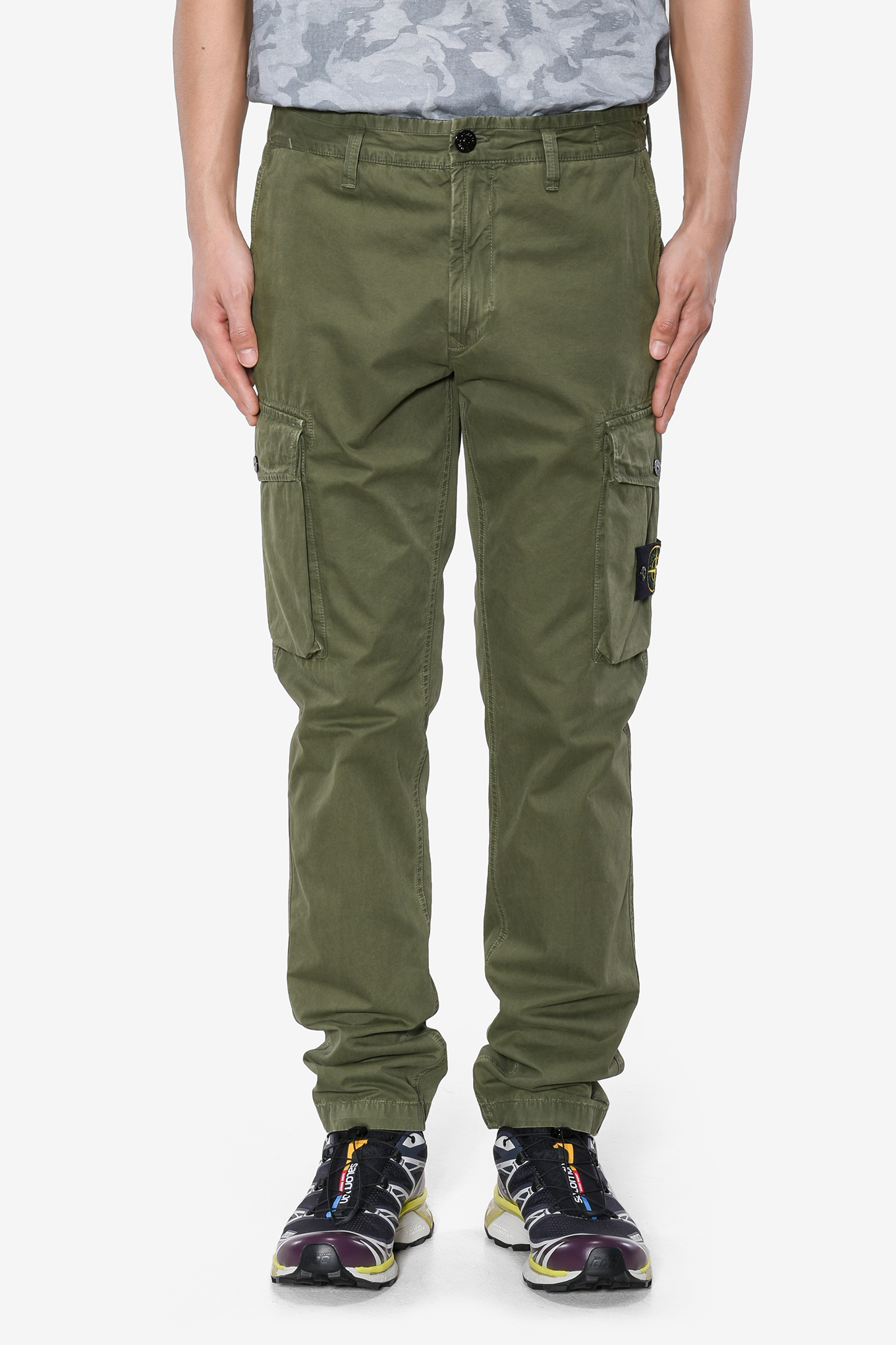 STONE ISLAND CARGO PANTS 7215318WA W30 STONE ISLAND Loose gray