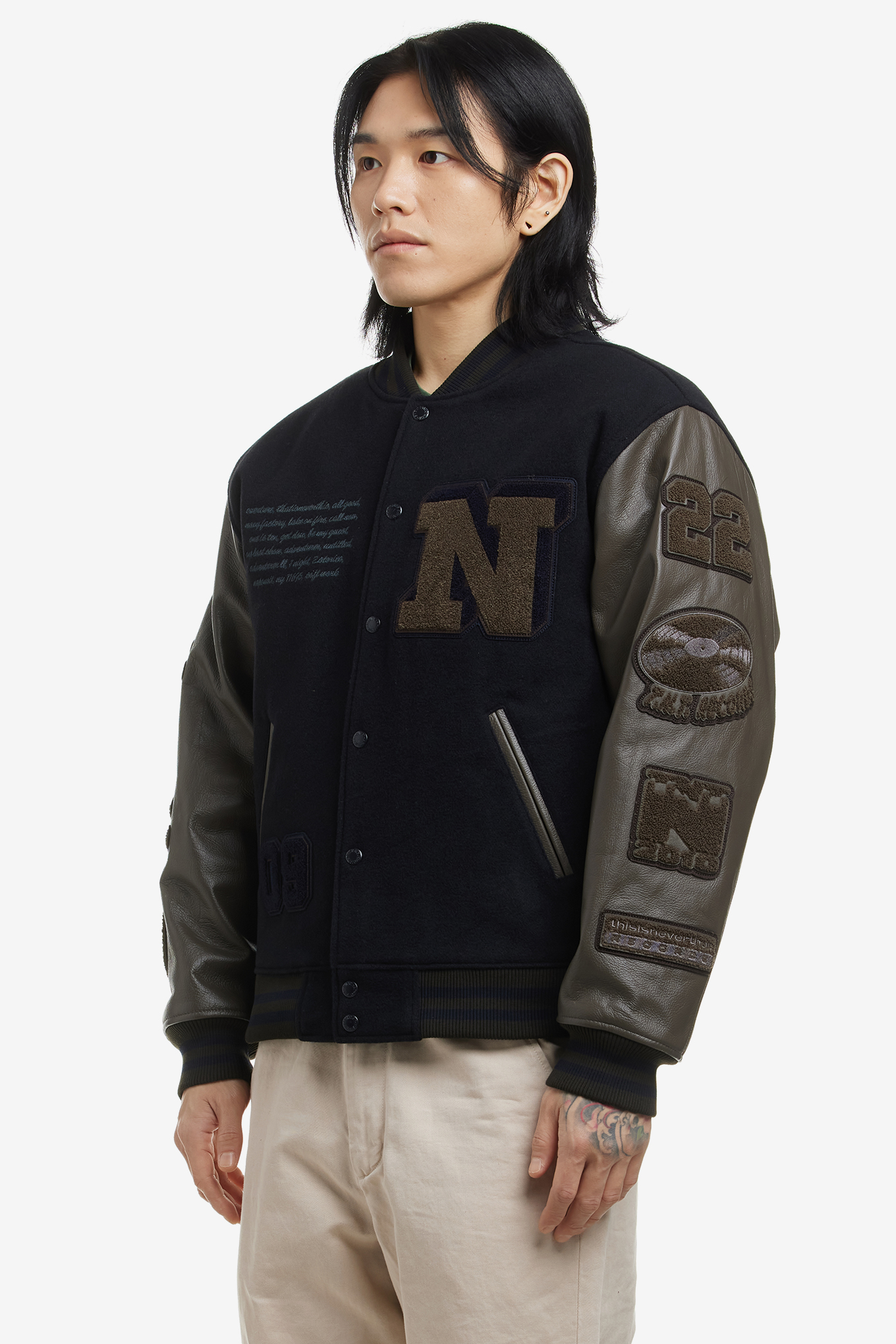 THISISNEVERTHATRECORDS VARSITY JACKET 279300 웍스아웃