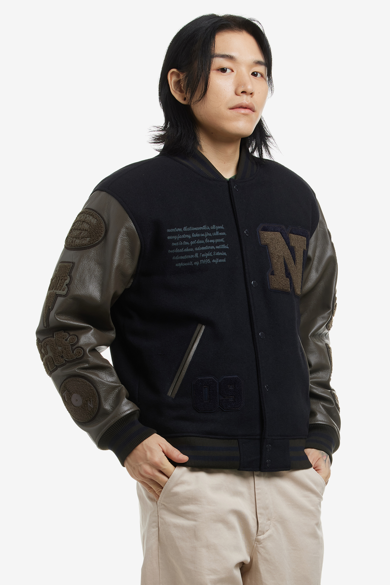 THISISNEVERTHATRECORDS VARSITY JACKET 279300 웍스아웃