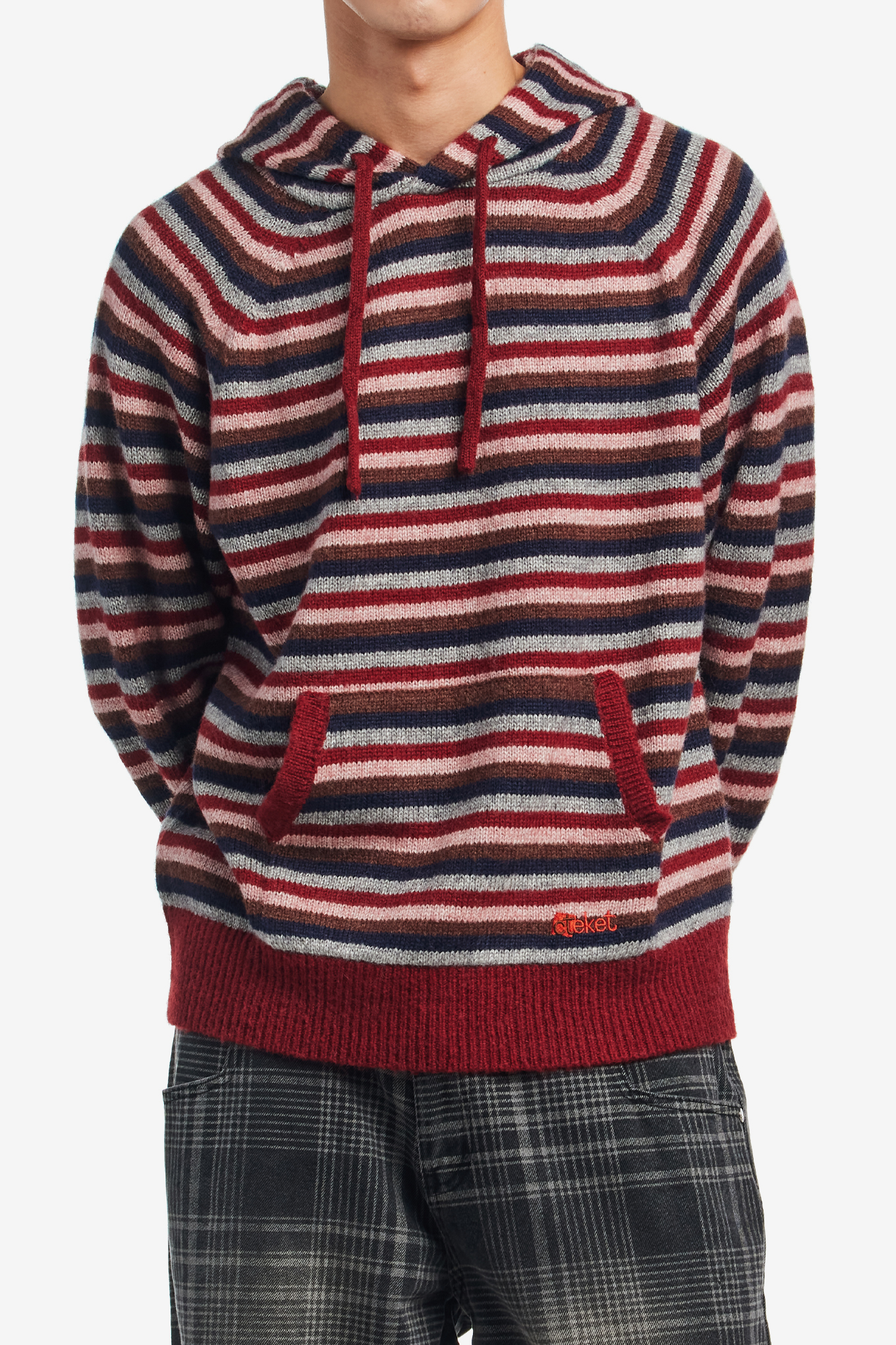 HARMONY STRIPE KNIT HOODIE-TEKET-149000 | 웍스아웃