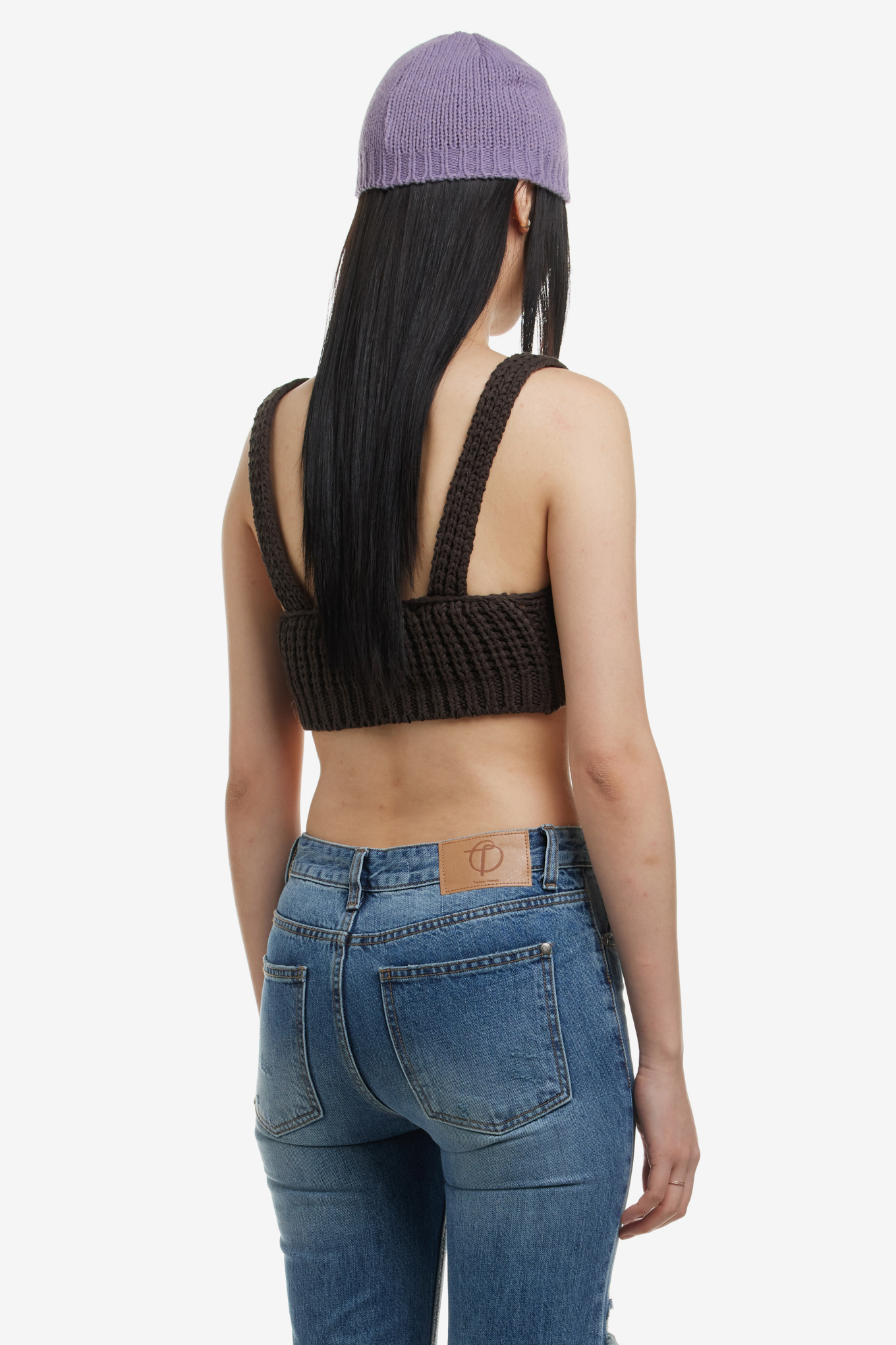 CHUNKY BRA KNIT VEST-OPEN YY-22200 | 웍스아웃
