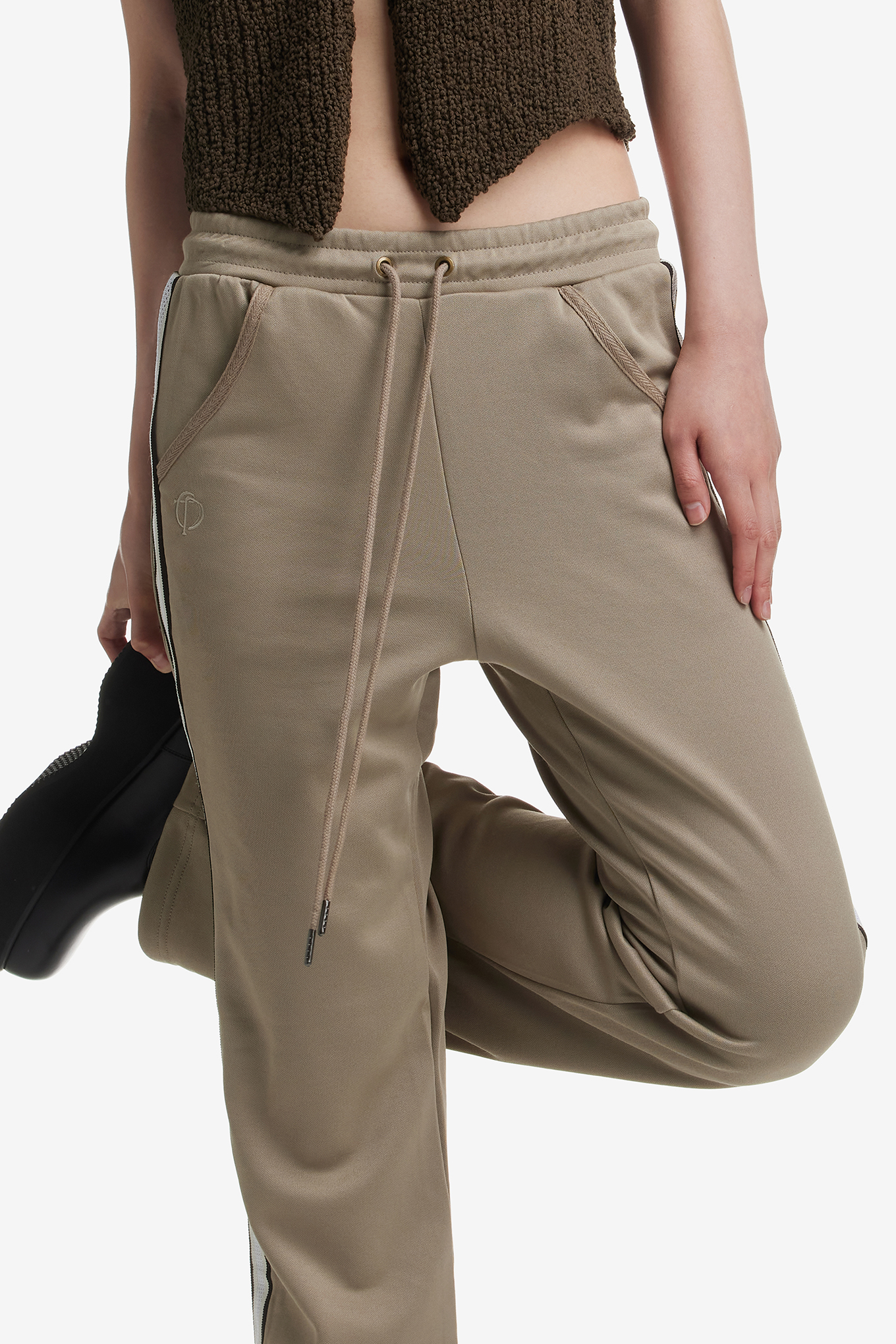 【OPEN YY】TAPED JERSEY TRACK PANTS / BLACK OPEN YY