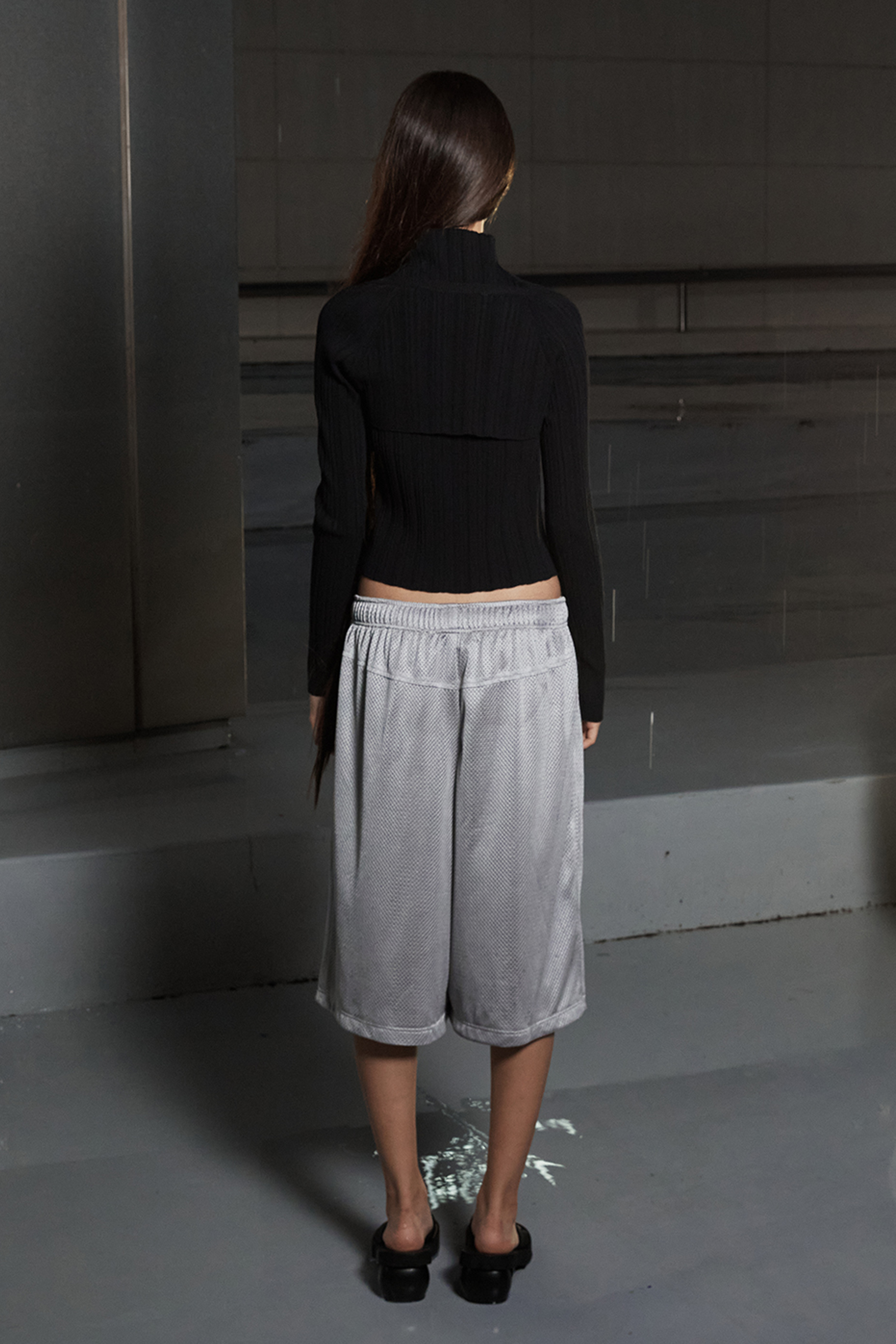 OPEN YY 24SS PLEATED ZIP KNIT VEST ブラック OPEN YY 24SS PLEATED ZIP KNIT VEST ブラック