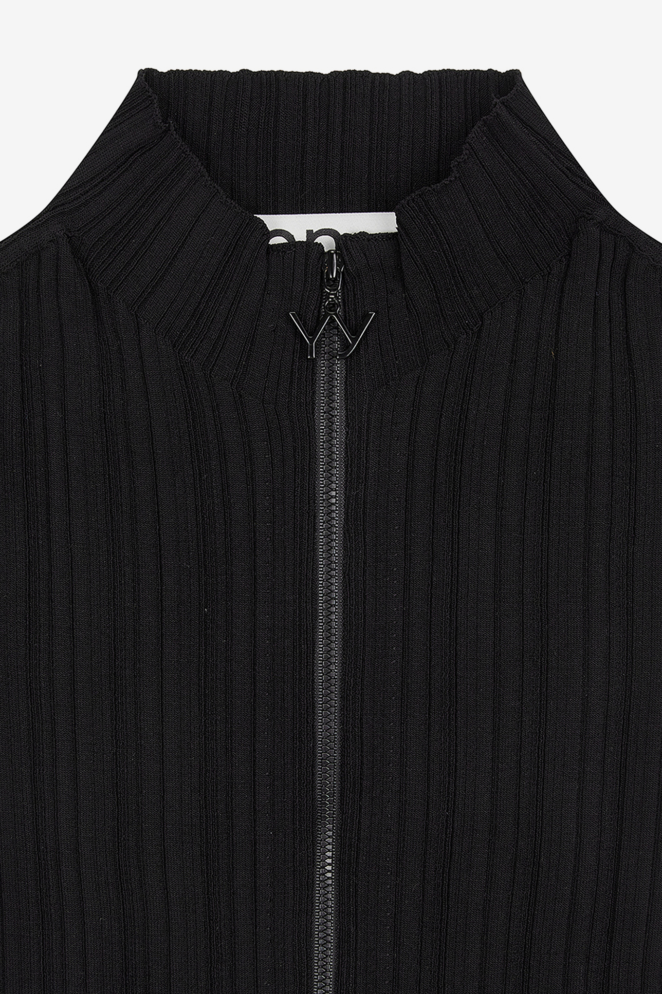 OPEN YY 24SS PLEATED ZIP KNIT VEST ブラック OPEN YY-PLEATED ZIP KNIT VEST 92400 | 웍스아웃