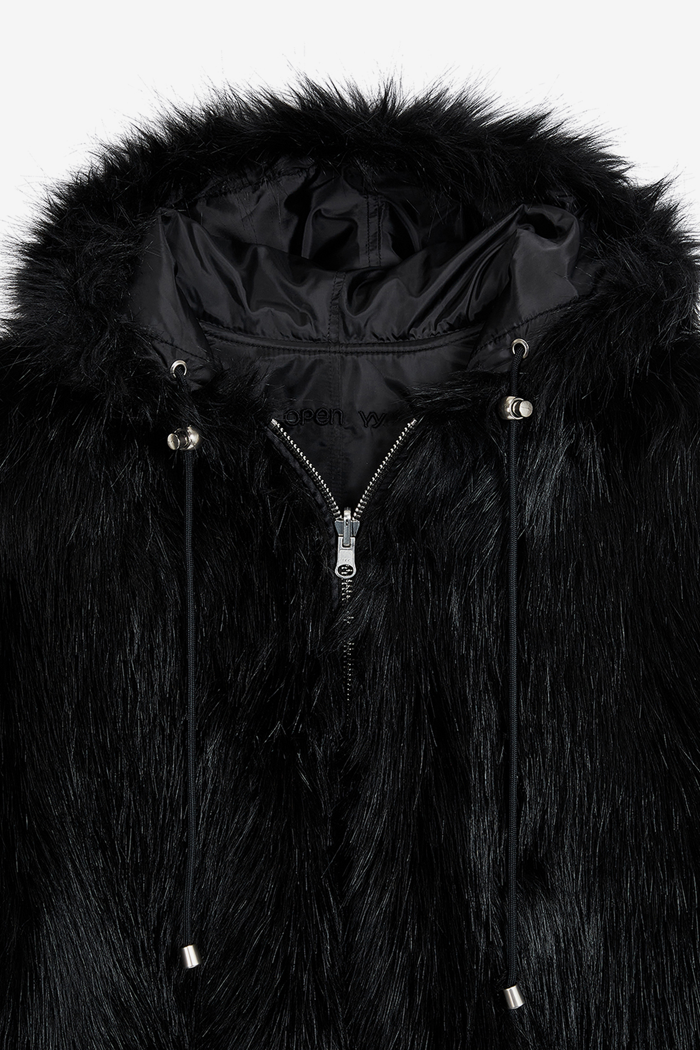 REVERSIBLE FAUX FUR HOOD JACKET-OPEN YY-306600 | 웍스아웃