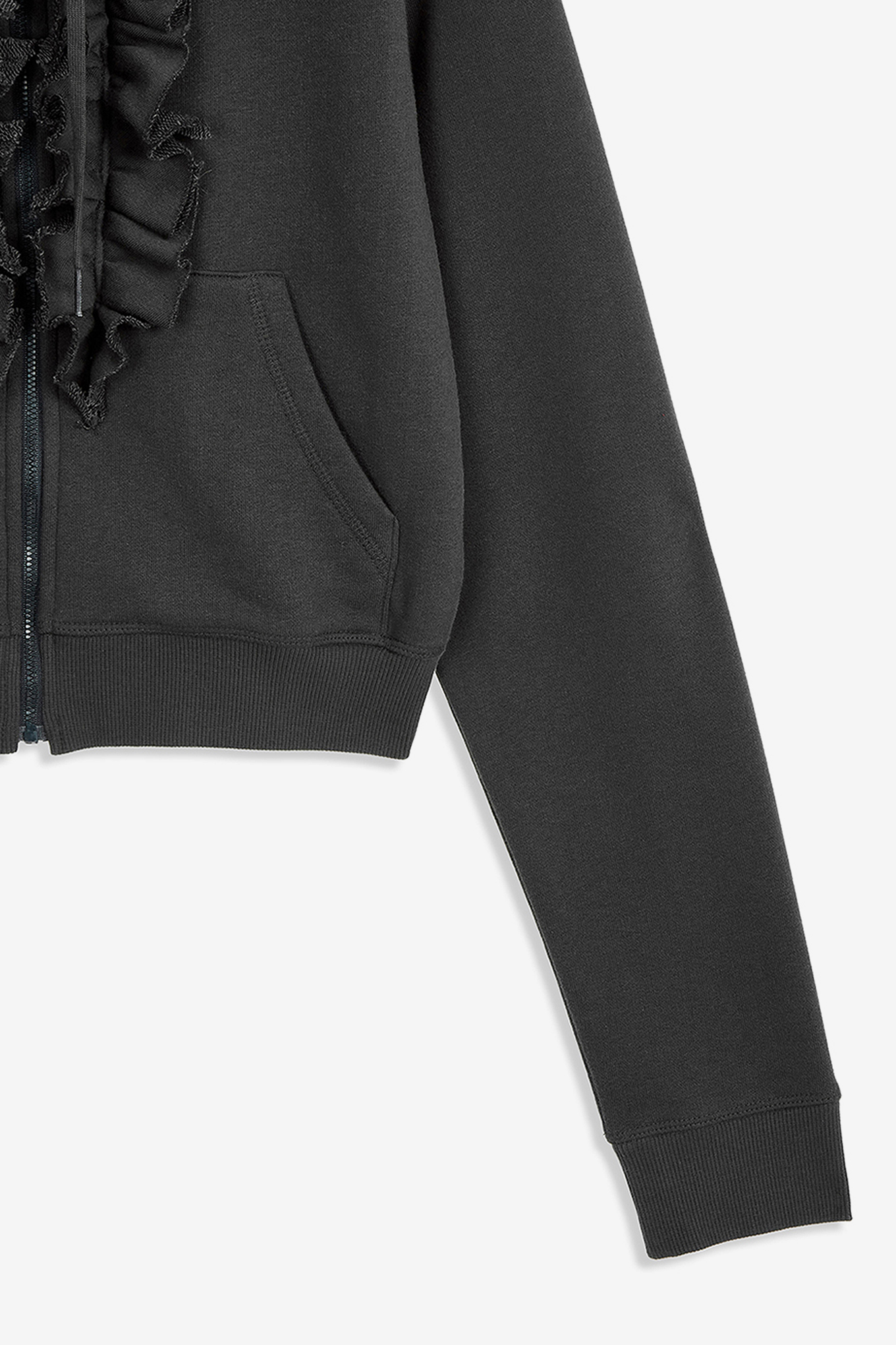 RUFFLE HOODIE-OPEN YY-104300 | 웍스아웃