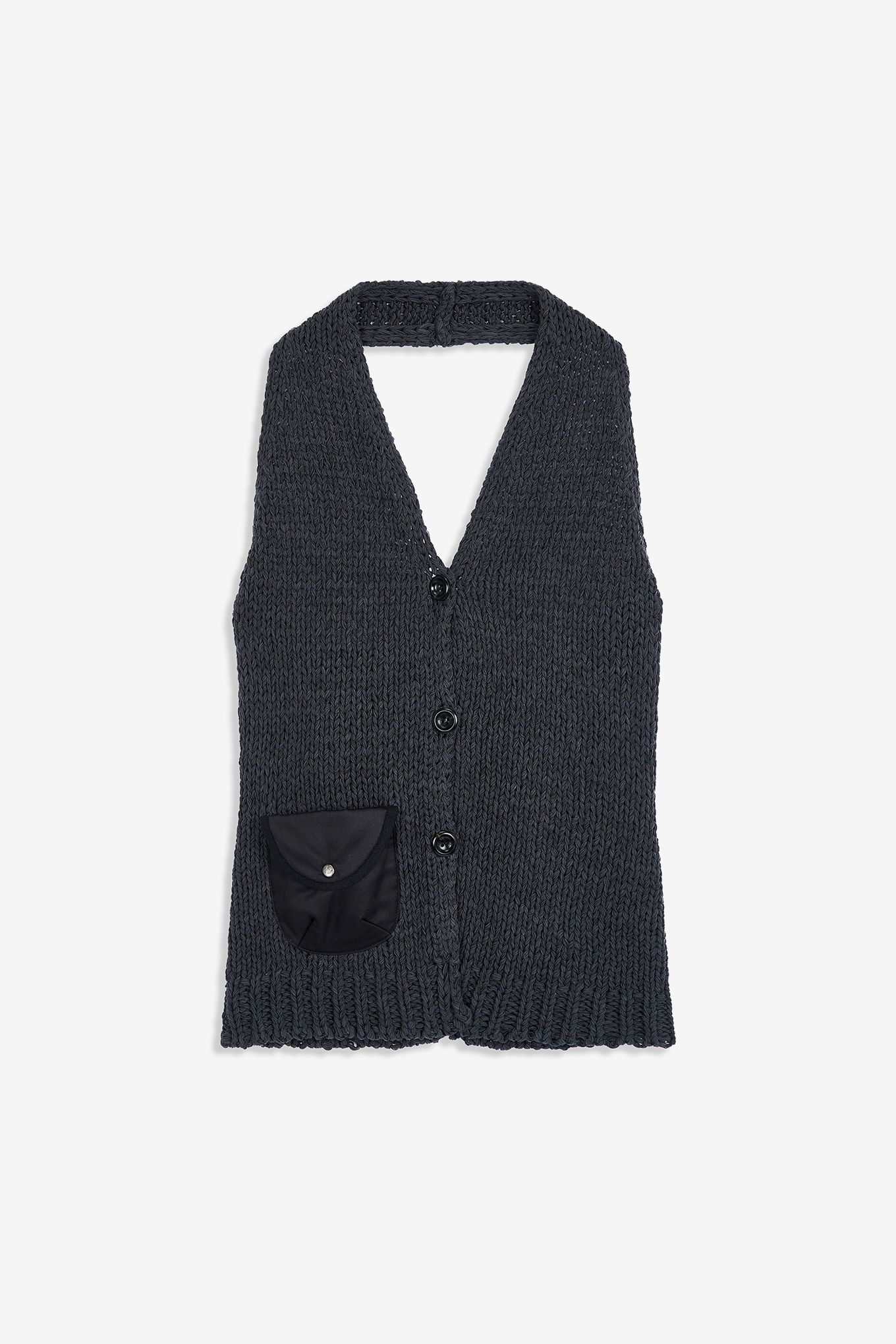 CHUNKY KNIT VEST-OPEN YY-110600 | 웍스아웃