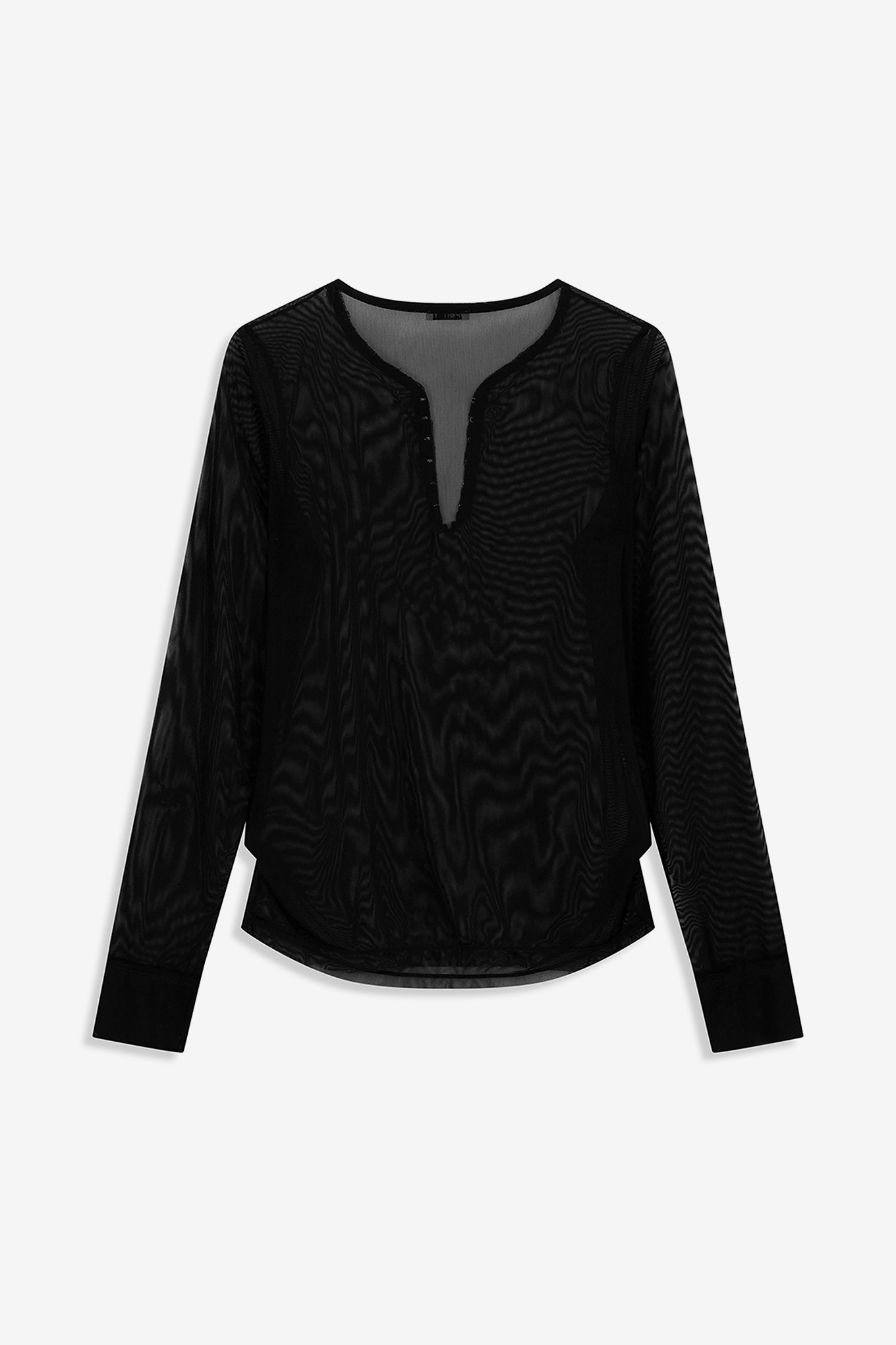 MESH HOOK HENLEY LONG SLEEVE-OPEN YY-92000 | 웍스아웃