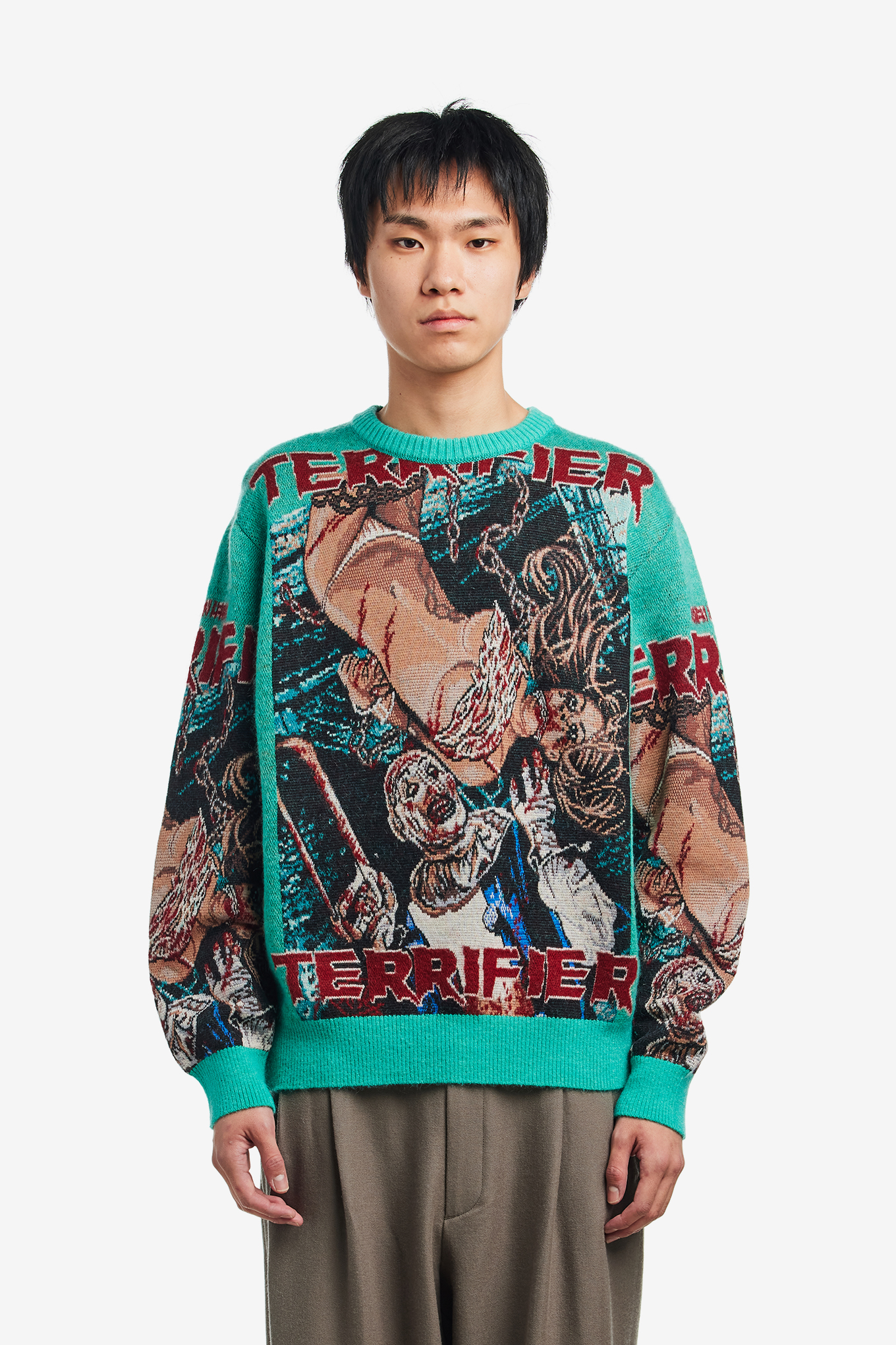 TERRIFIER / MOHAIR CREW NECK SWEATER-WACKO MARIA-750000 | 웍스아웃