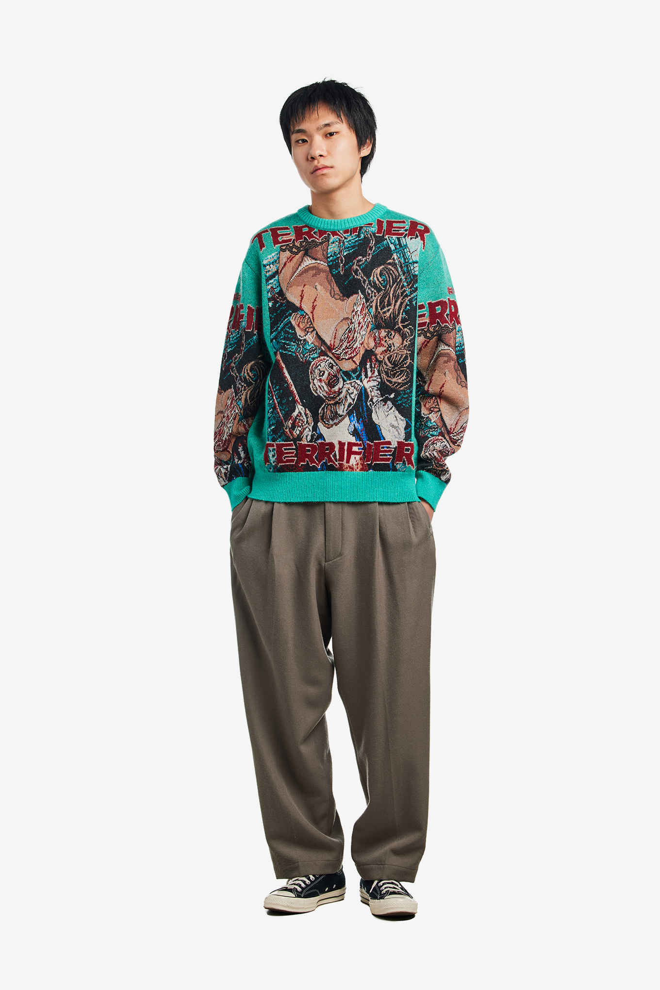 PLEATED CHINO TROUSERS ( TYPE-2 )-WACKO MARIA-190000 | 웍스아웃