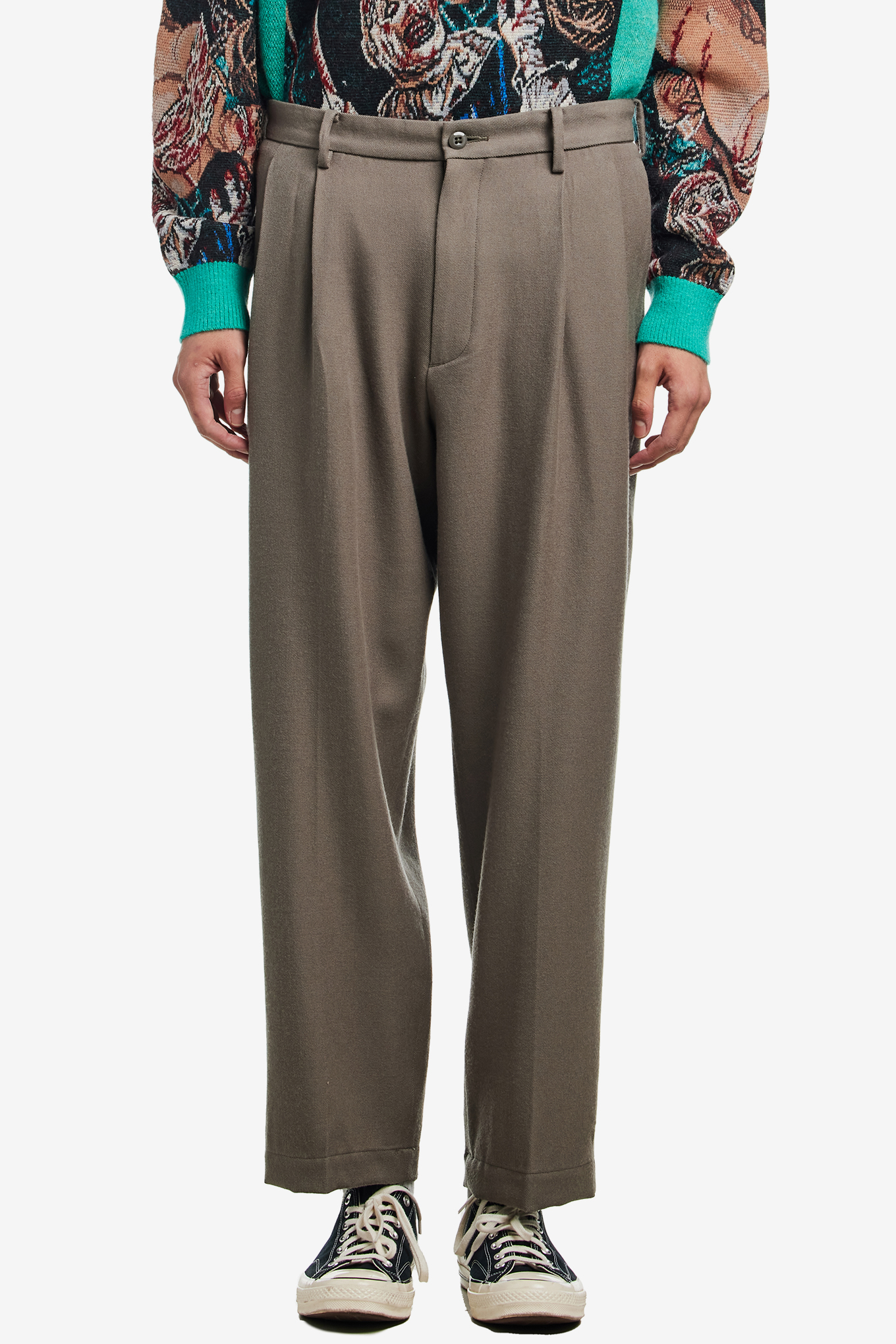 PLEATED CHINO TROUSERS ( TYPE-2 )-WACKO MARIA-304000 | 웍스아웃