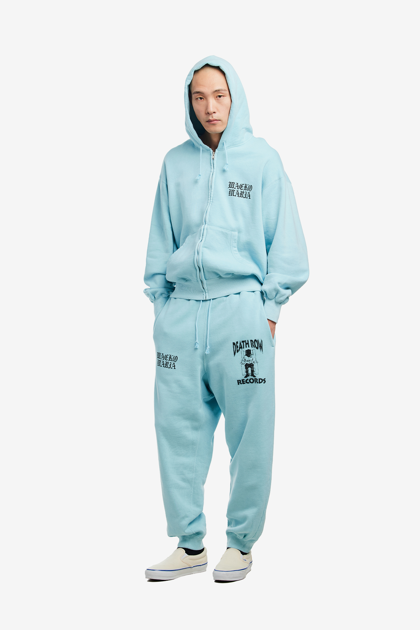 wacko maria DEATH ROW RECORDS 即完水色Ｍサイズ DEATH ROW RECORDS / ZIP HOODED SWEAT SHIRT-WACKO MARIA-225000