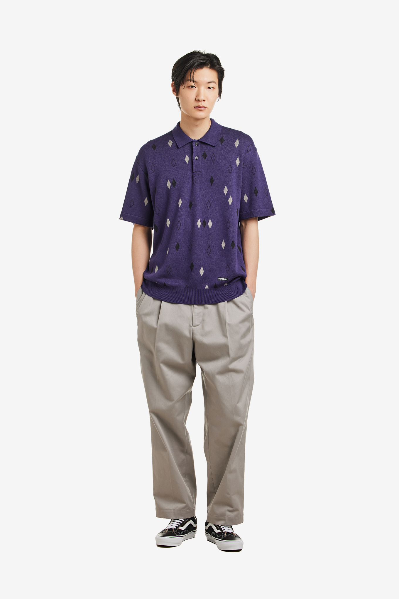 DIAMOND KNIT POLO SHIRT-WACKO MARIA-175000 | 웍스아웃