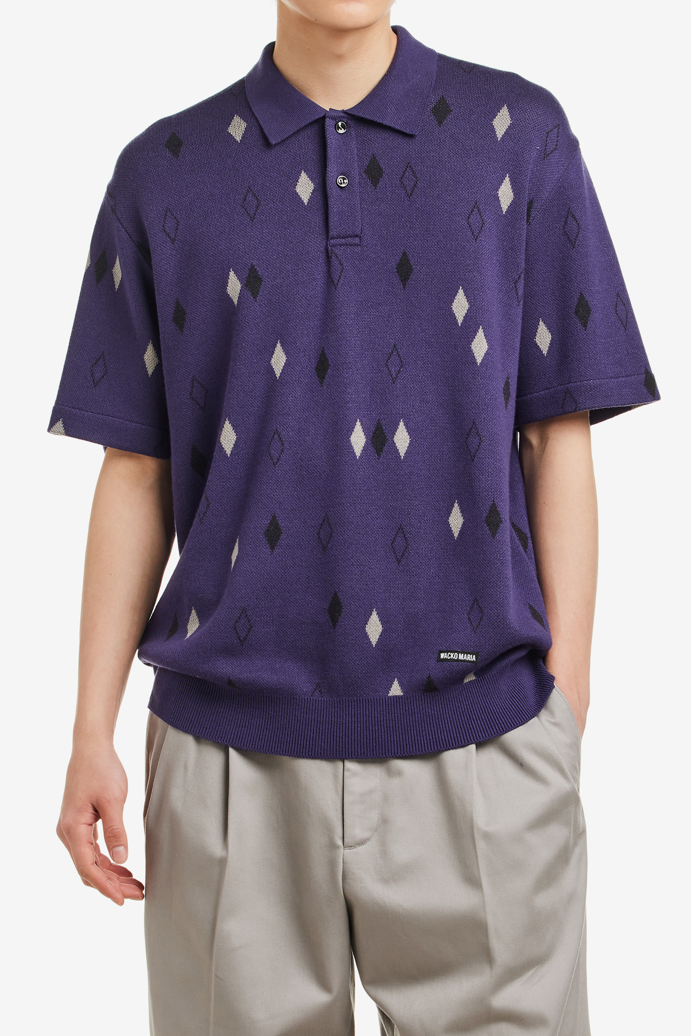 DIAMOND KNIT POLO SHIRT-WACKO MARIA-175000 | 웍스아웃